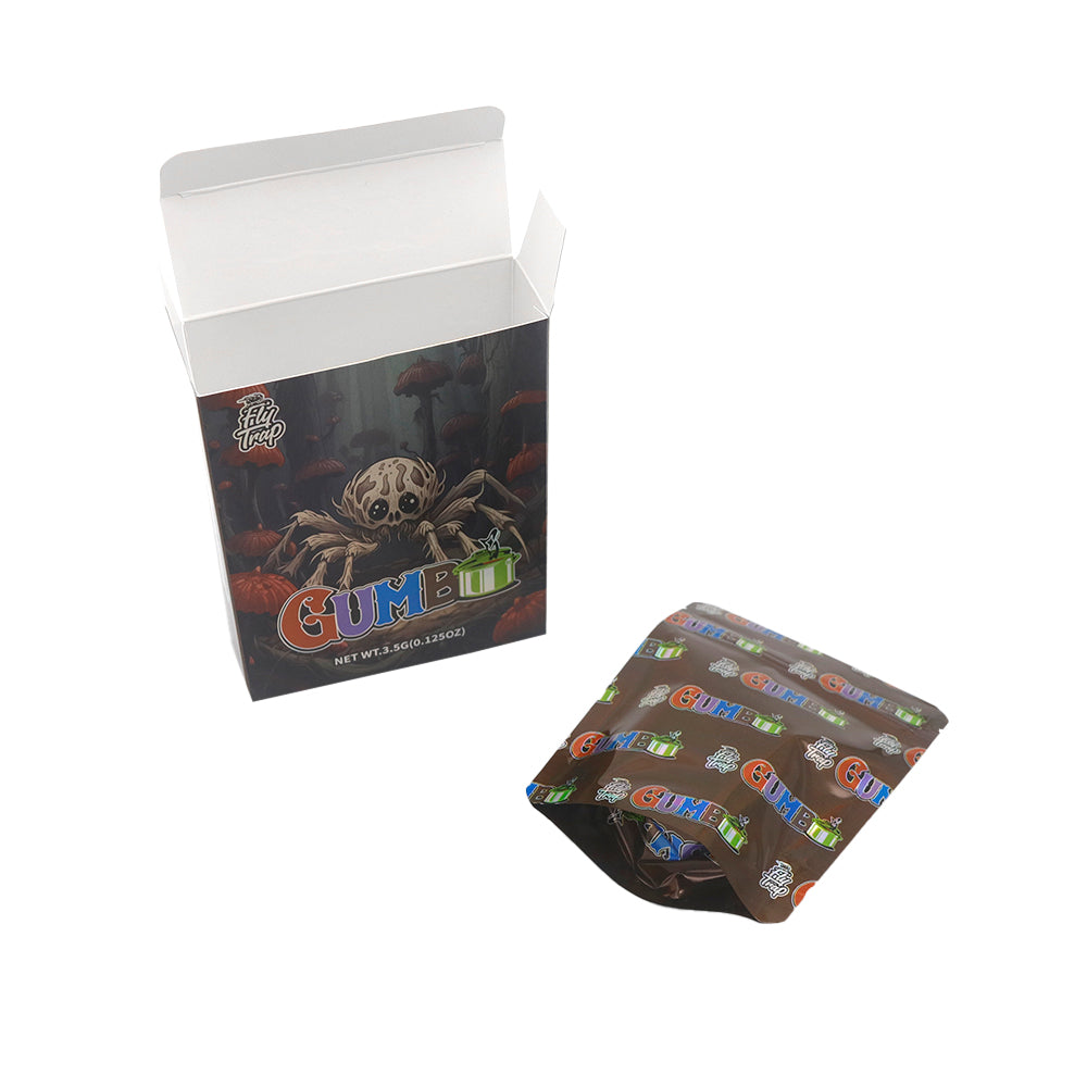 Holographic Tarantula Smell Proof Metallized Foil Stand Strong® Bags with Matching Box