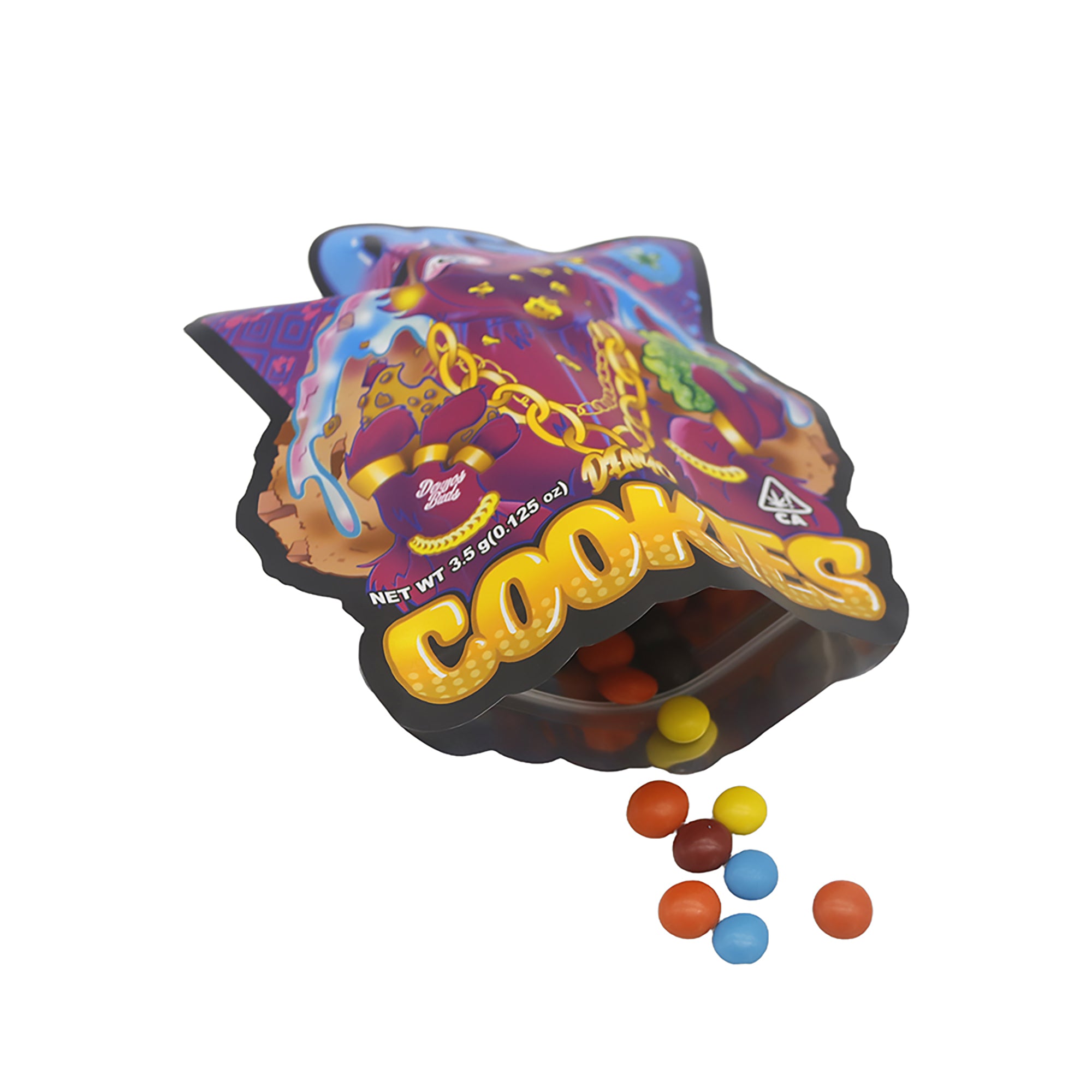 Flat Zipper Bottom Seal Bags – Cookie Animal Design Smell Proof Mylar Foil