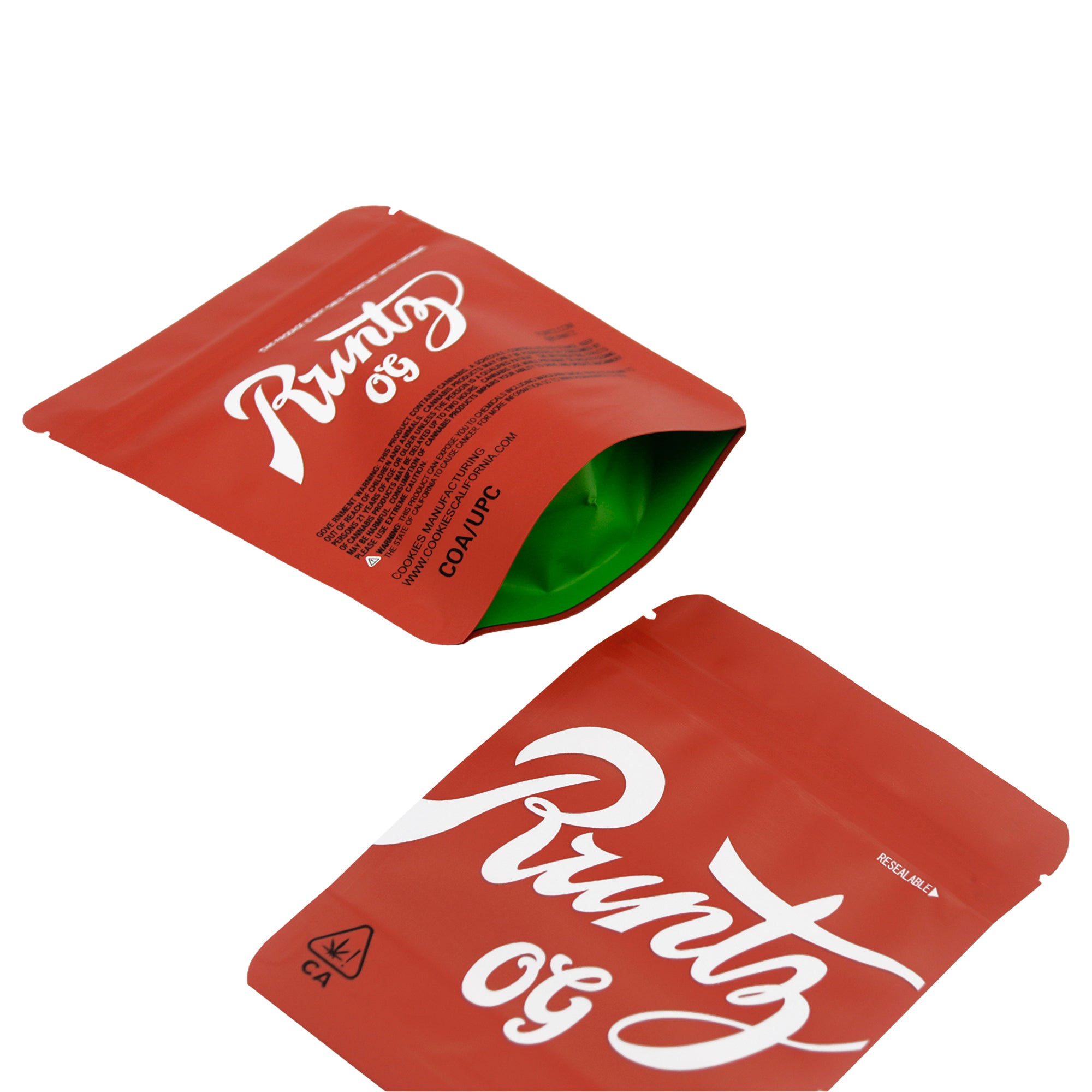 Matte Runtz OG Smell Proof Metallized Foil Stand Strong® Bags