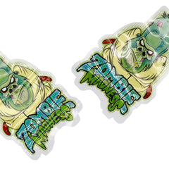 Flat Zipper Bottom Seal Bags – Holographic Gorilla Zombie Smell Proof Mylar Foil