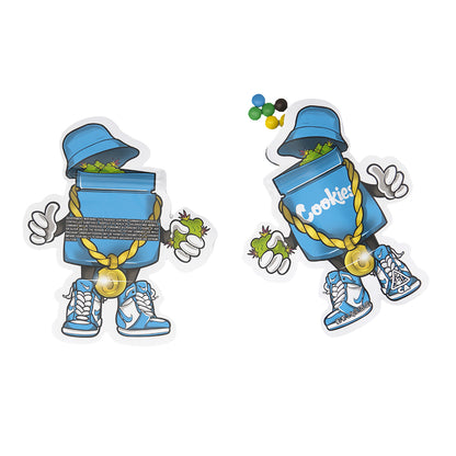 Flat Zipper Seal Bags – Blue Cookie Die Cut Man Smell Proof Bags