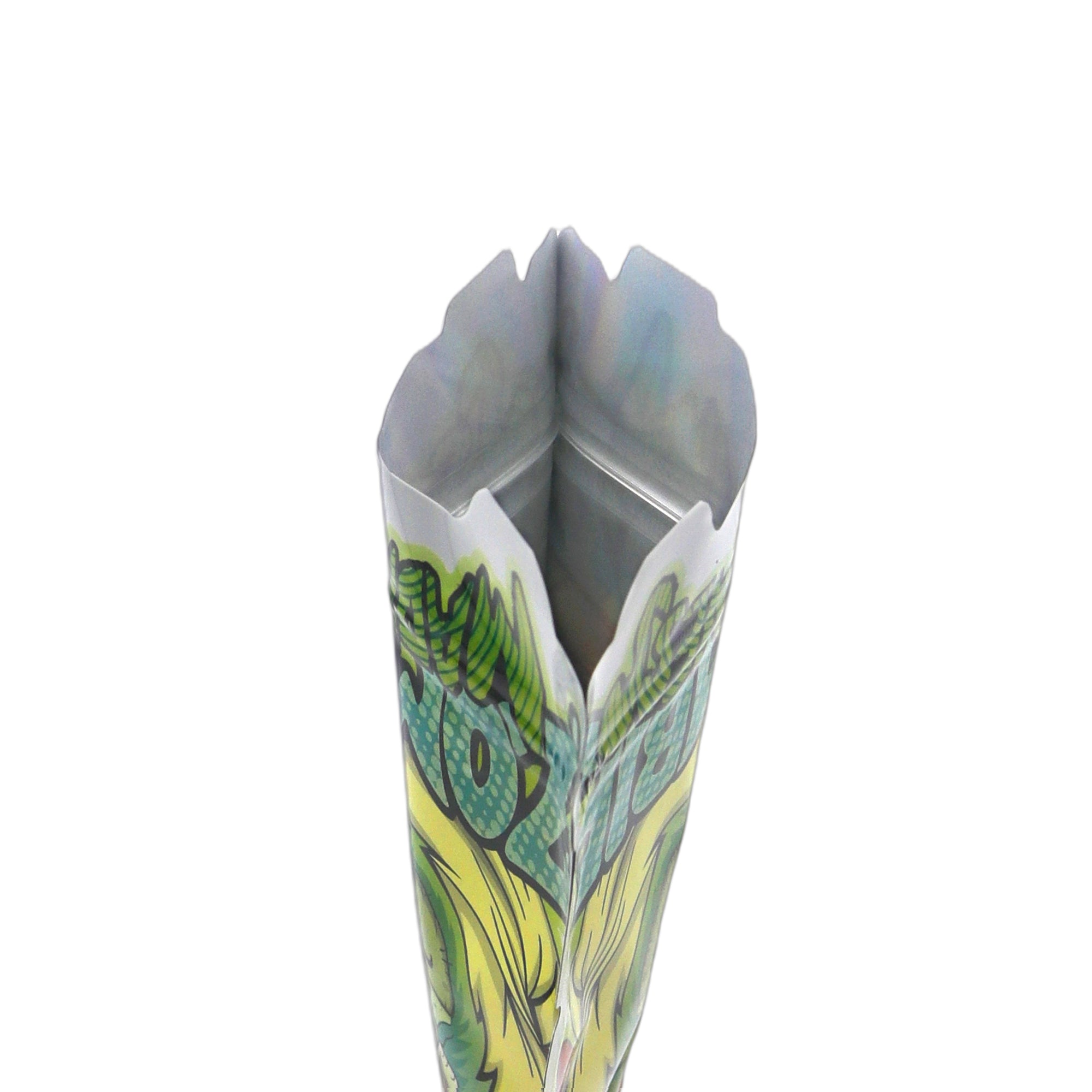 Flat Zipper Bottom Seal Bags – Holographic Gorilla Zombie Smell Proof Mylar Foil