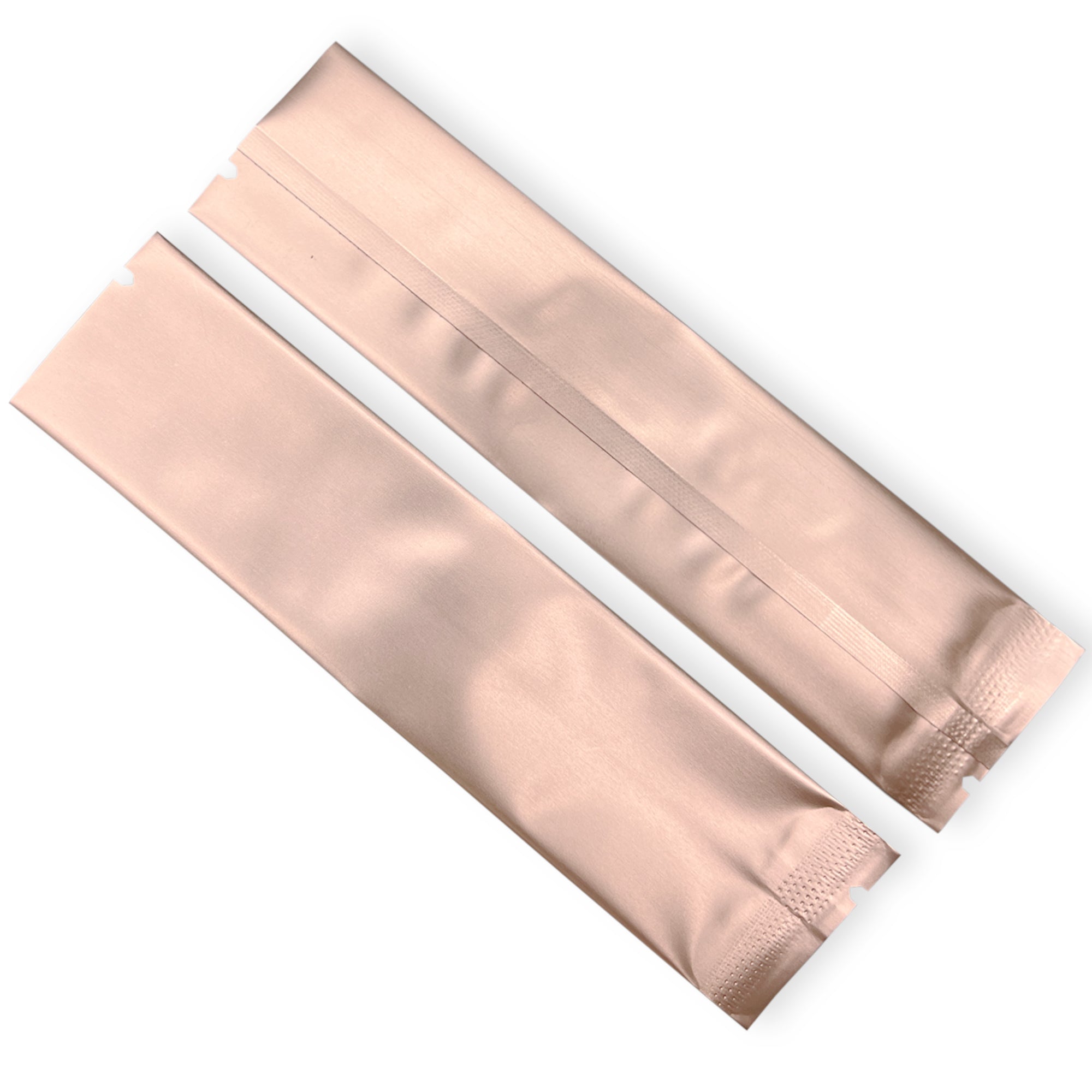 Double-Sided Matte Rose Gold Aluminum Foil SlickSeal™ Stick Bags