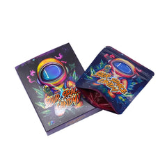Holographic Space Candy Smell Proof Metallized Foil Stand Strong® Bags with Matching Box 3.5g