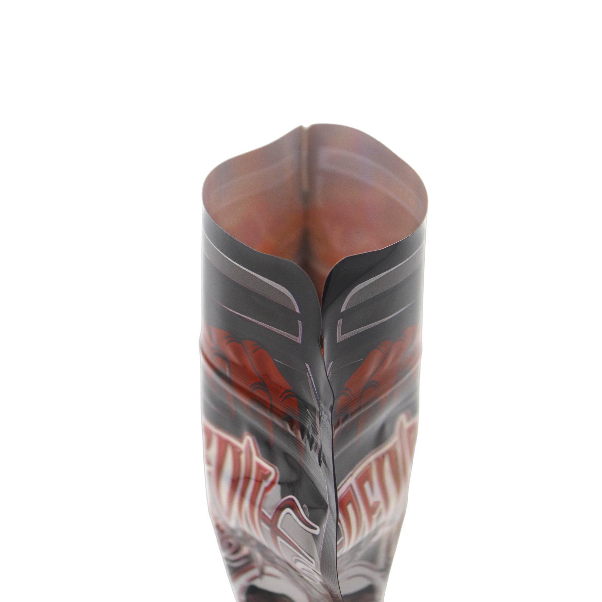 Flat Zipper Seal Bags – Holographic Devil Die-Cut Milk Carton Smell Proof Mylar Foil with Matching Box 3.5g