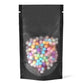 Matte Half Coal Black Plastic Open Top Stand Up SlickSeal™ Bags