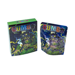 Holographic Gas Masked Smell Proof Metallized Foil Stand Strong® Bags with Matching Box 3.5g