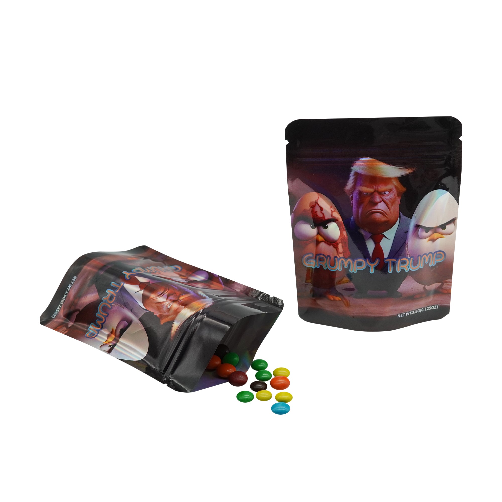 Holographic Liberty Flower Smell Proof Metallized Foil Stand Strong® Bags