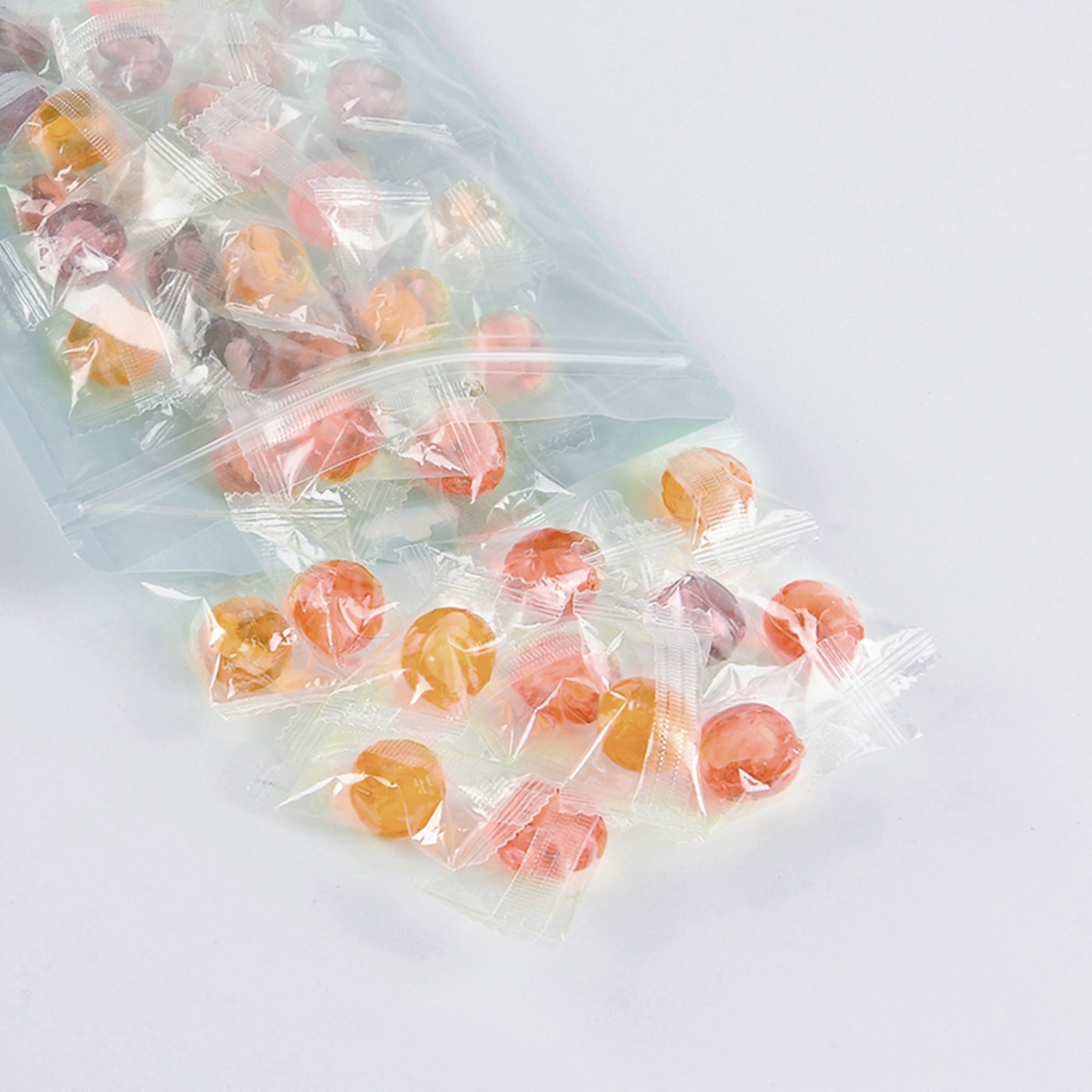 Reusable Flat Zipper Seal Bags – Glossy Half Robin Egg Blue Polypropylene with Window & Butterfly Hang Hole