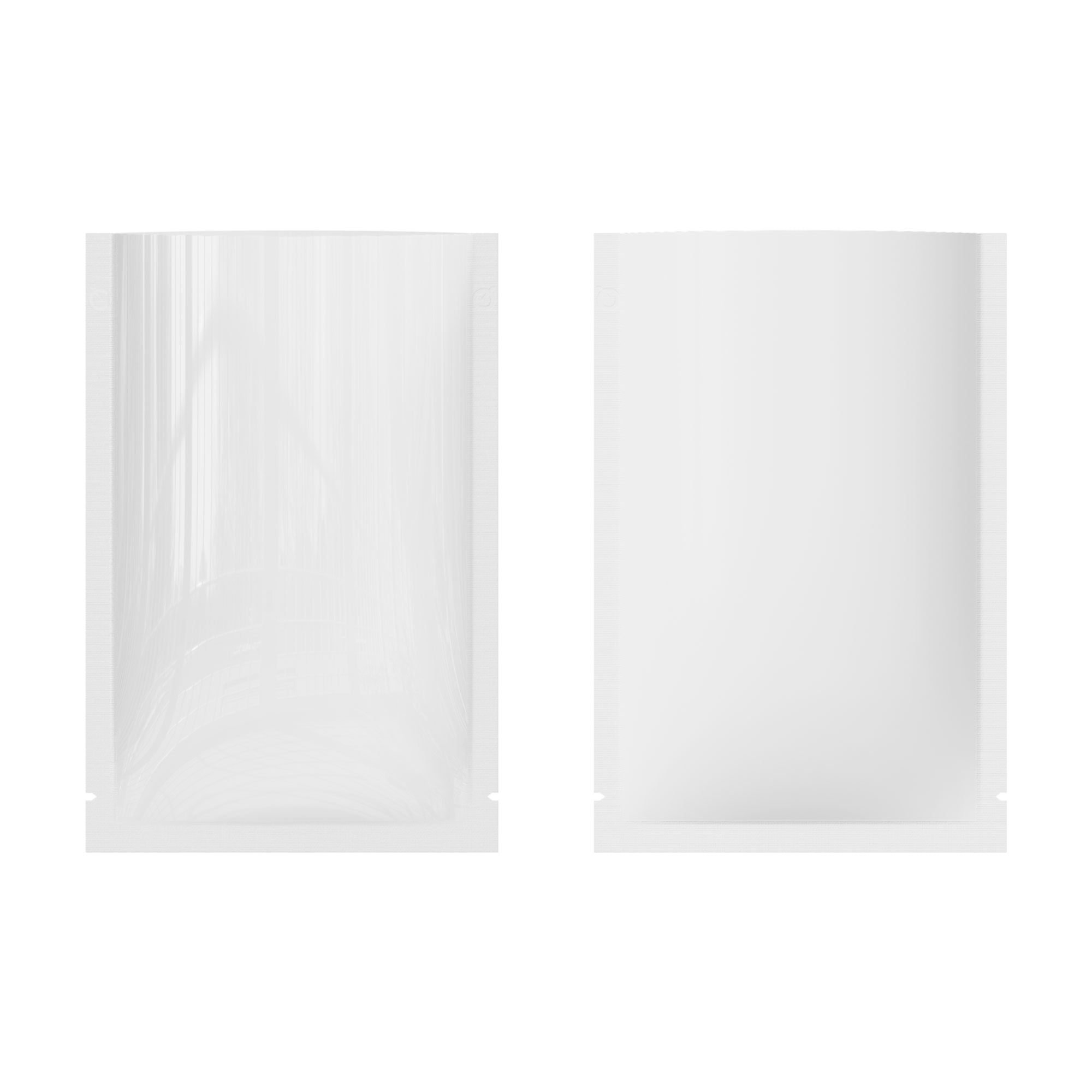 Customizable Clear Plastic and Galactic Holographic Metallic Mylar Flat Open Top Bags (Full Customization)