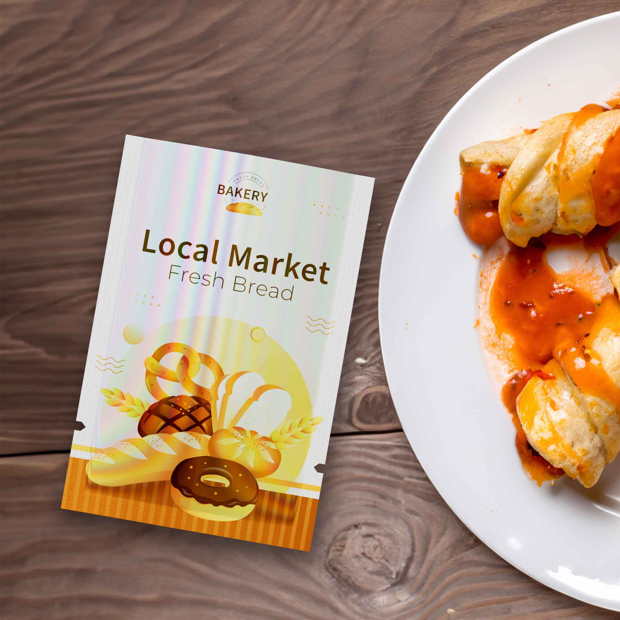 Customizable Glossy Diamond Holographic Mylar Foil Open Top Bags (Full Customization)