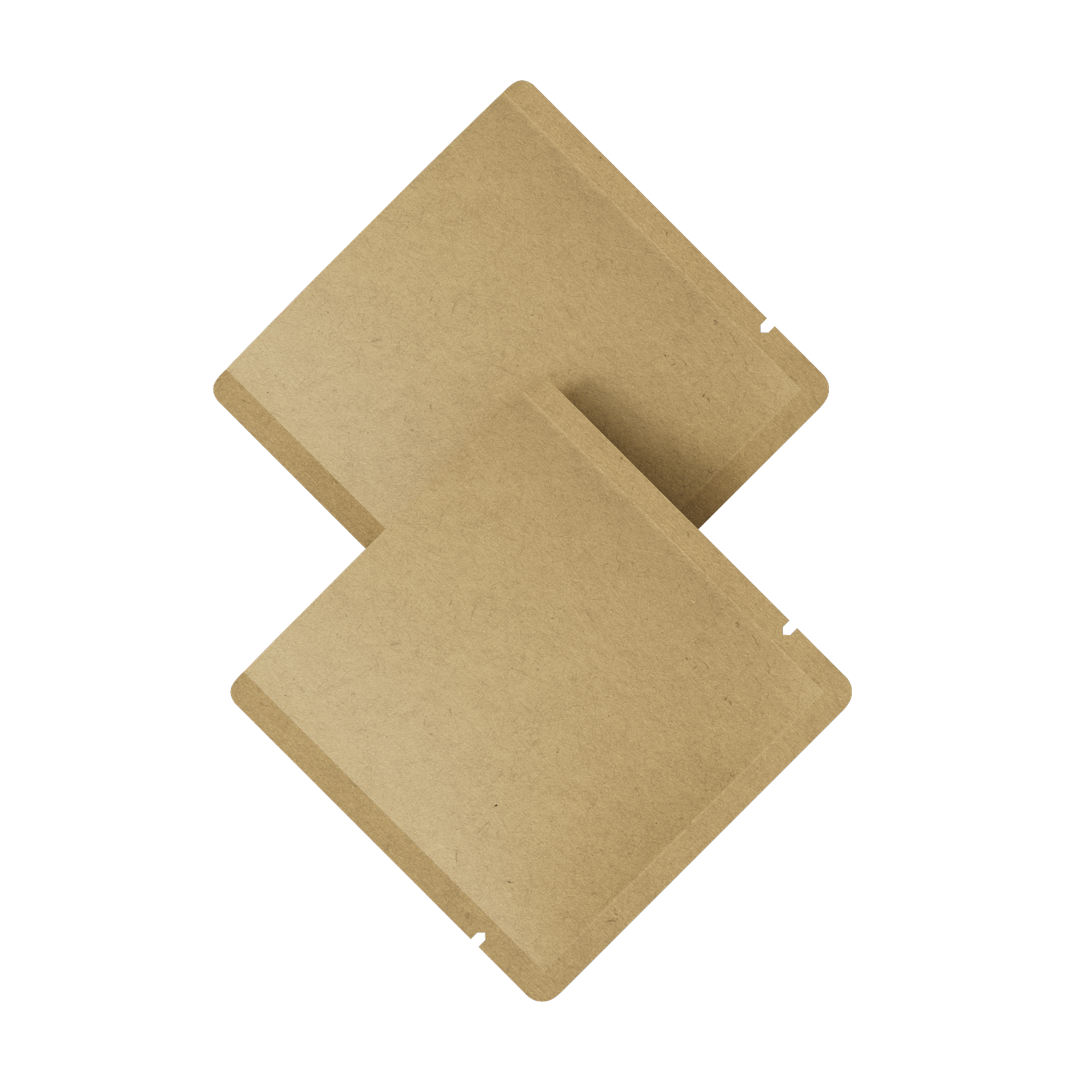 Natural Peanut Brown Kraft Mylar Foil Open Top Bags