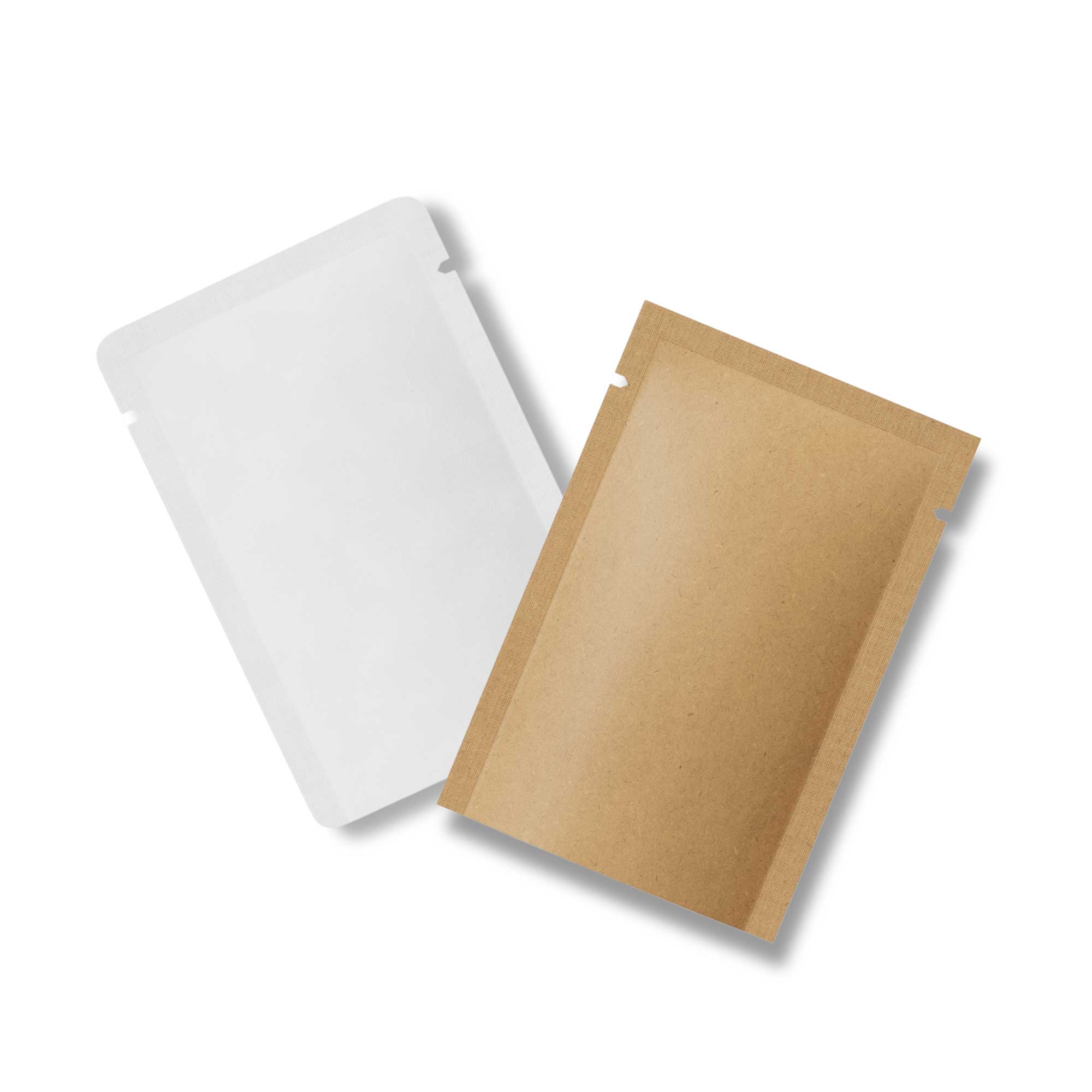 Customizable Natural Kraft Mylar Foil Open Top Bags (Basic Printing)