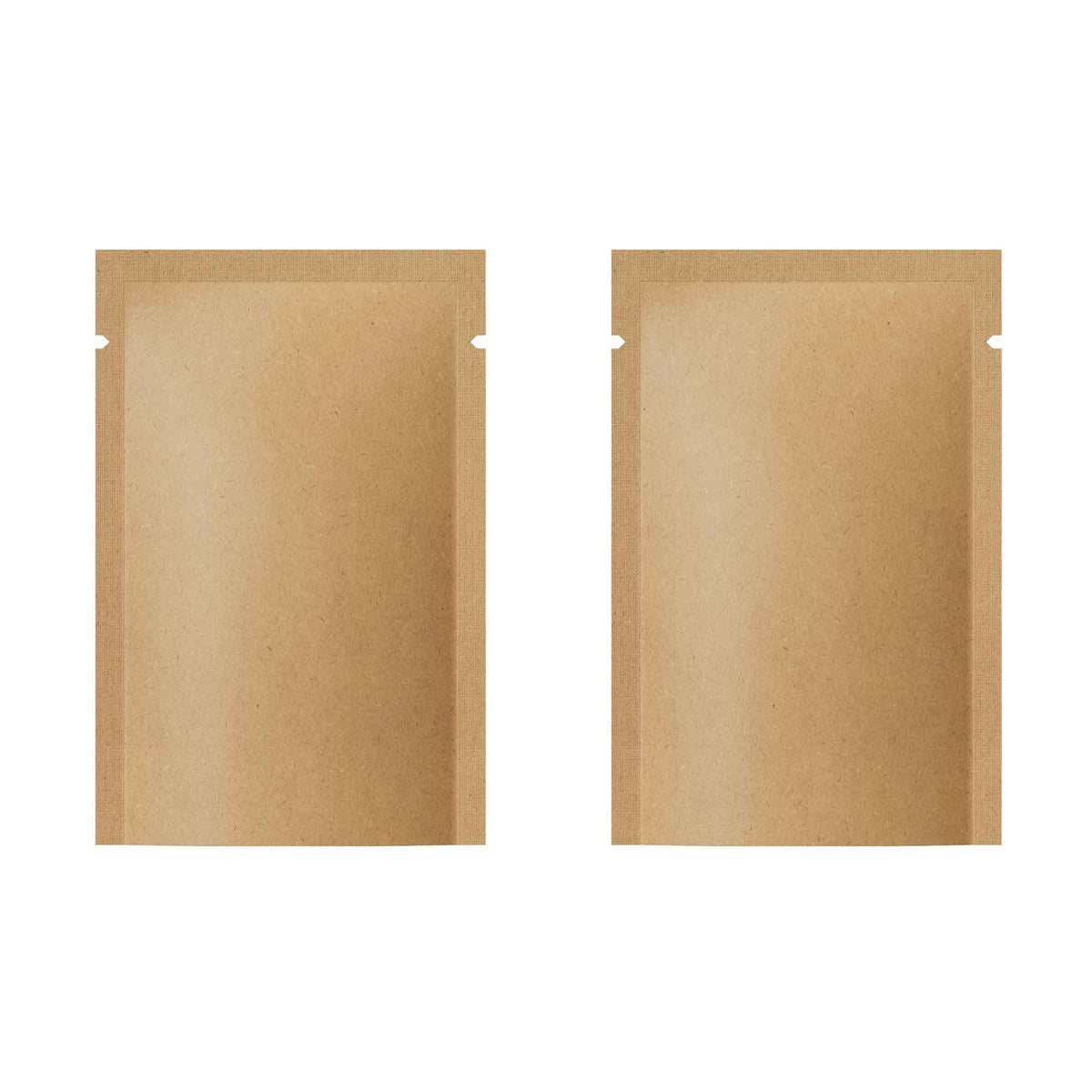 Customizable Natural Kraft Mylar Foil Open Top Bags (Basic Printing)