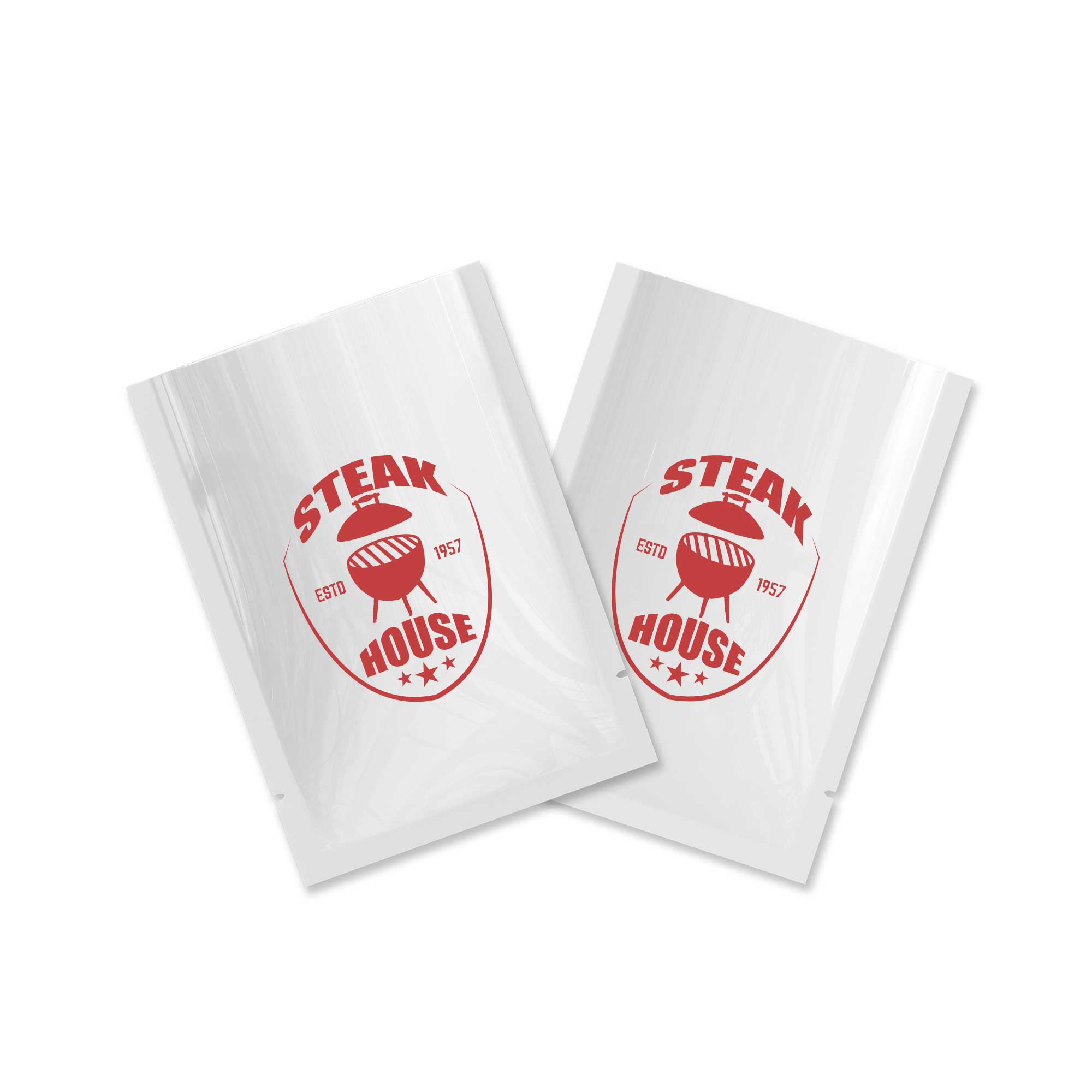 Customizable Glossy Fantasy White Single Side Window Polyethylene Open Top Bags (Basic Printing)
