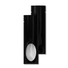 Metallic Metallized Open Top Bags with an Oval Transparent Window - Mirror Black