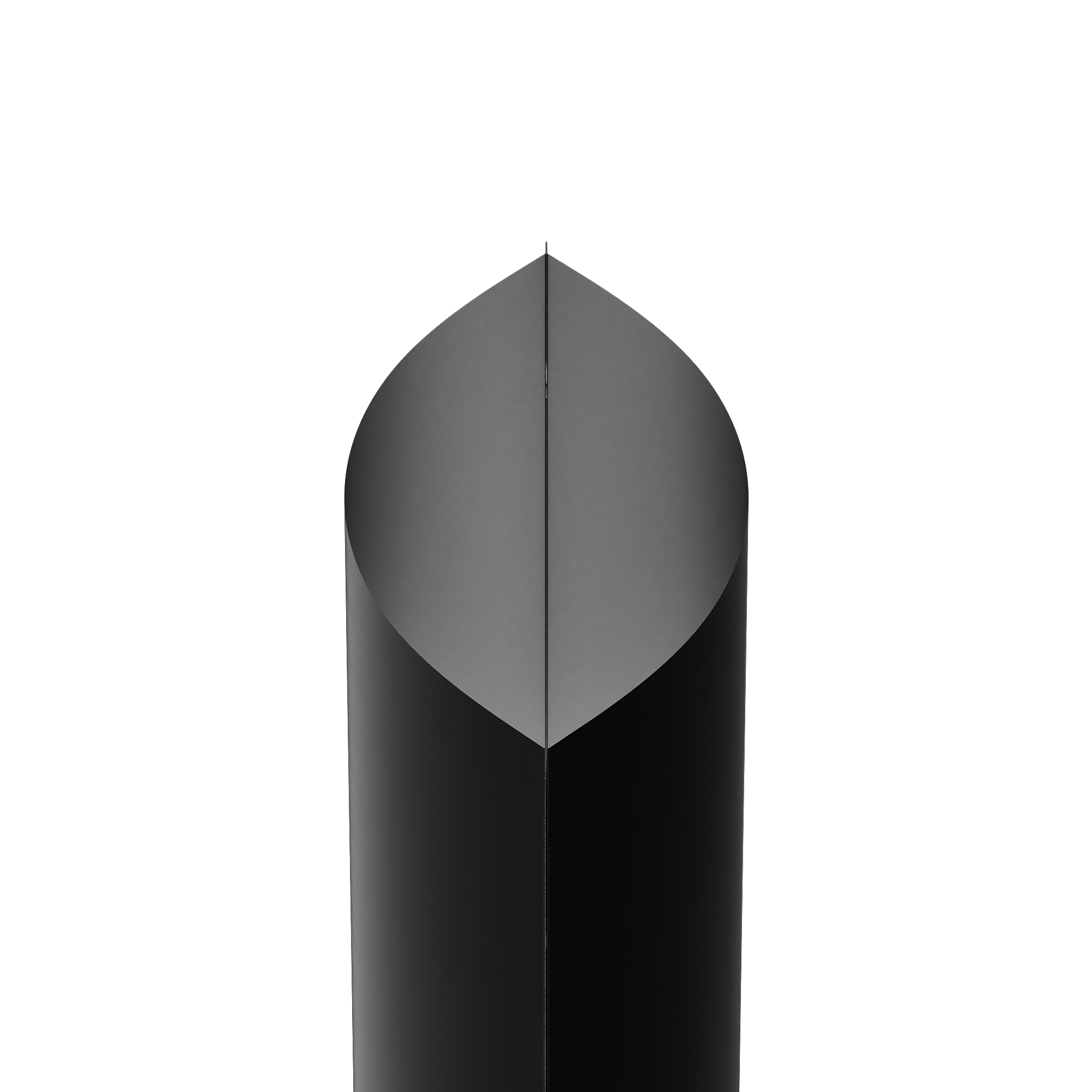 Matte Waxed Black Mylar Open Top Heat Sealable Stand-Up Bag with Rounded Corners
