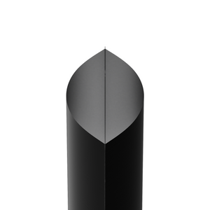 Matte Waxed Black Mylar Open Top Heat Sealable Stand-Up Bag with Rounded Corners