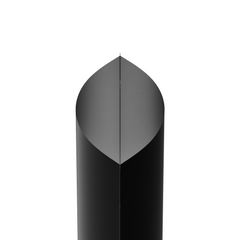 Matte Waxed Black Mylar Open Top Heat Sealable Stand-Up Bag with Rounded Corners
