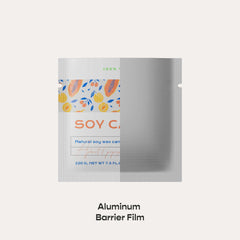 Customizable Matte Square Aluminum Foil Open Top Bags (Full Customization)