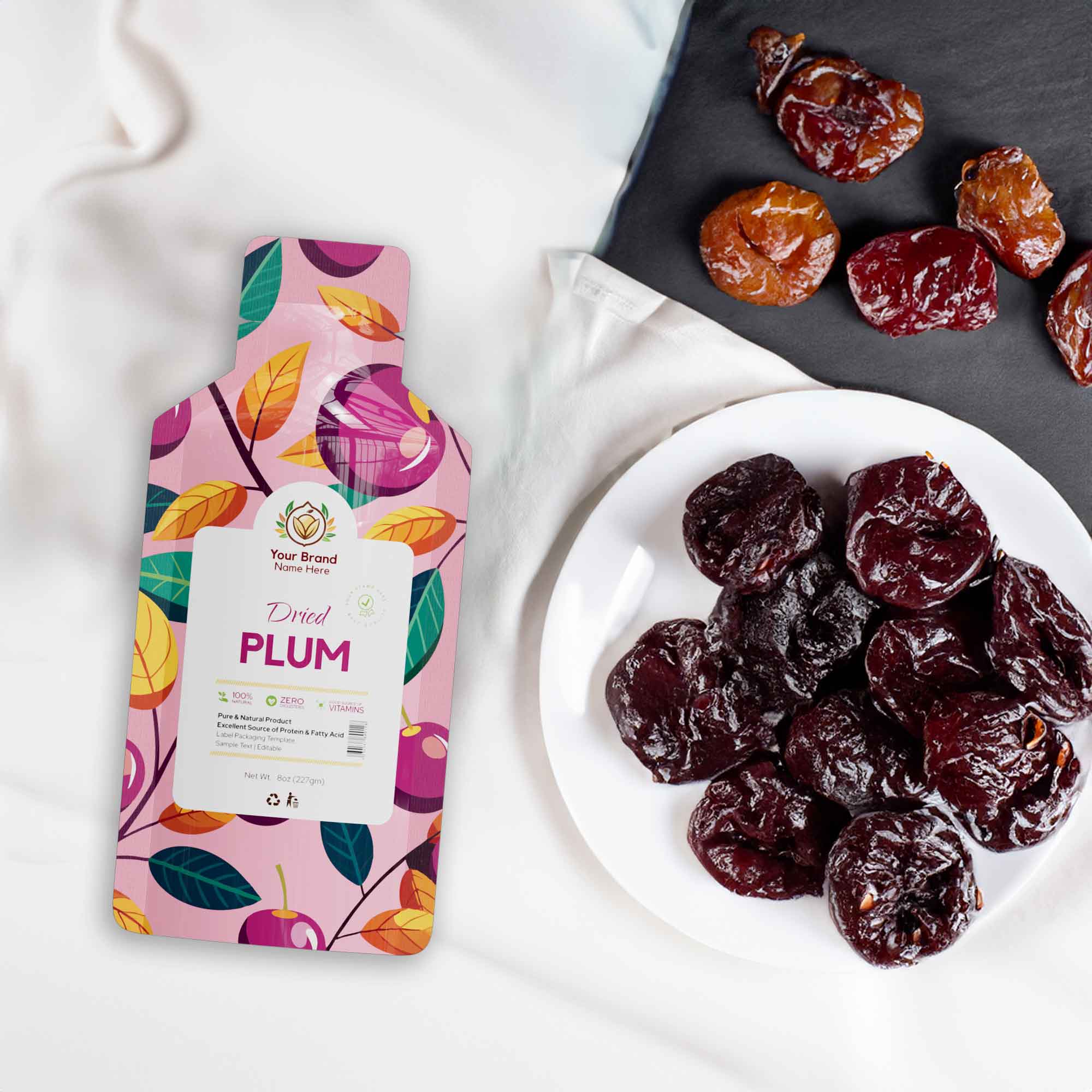 Customizable Double-Sided Glossy Aluminum Bottle Shape Open Bottom Bags (Full Customization)