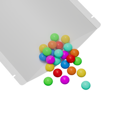 Matte Half Color Plastic Rounded Corners Open Top Stand Up SlickSeal™ Bags