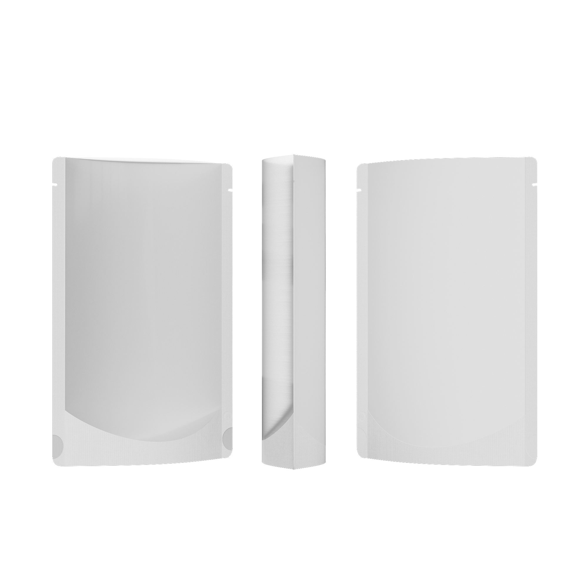 Matte Half Color Plastic Rounded Corners Open Top Stand Up SlickSeal™ Bags