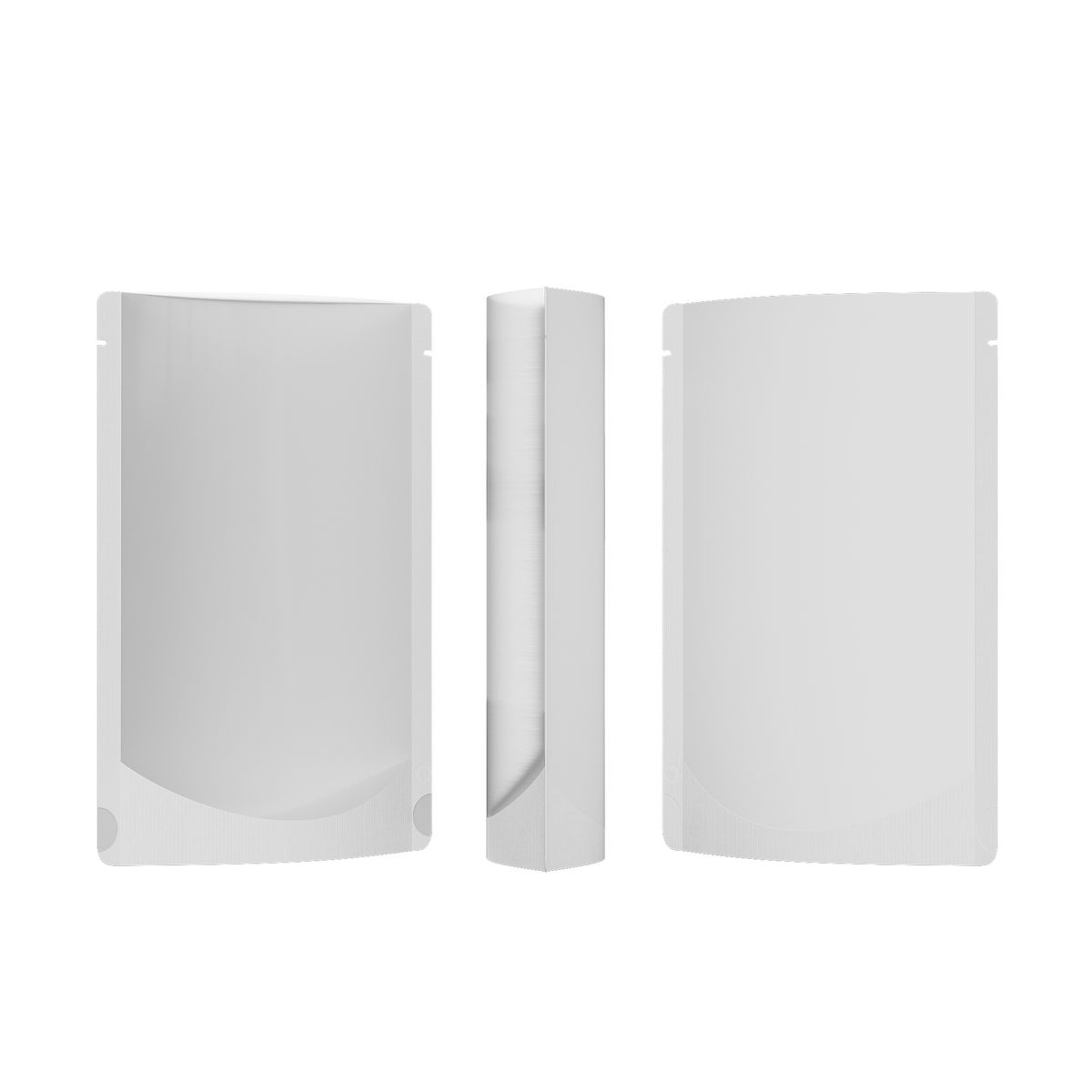 Matte Half Color Plastic Rounded Corners Open Top Stand Up SlickSeal™ Bags