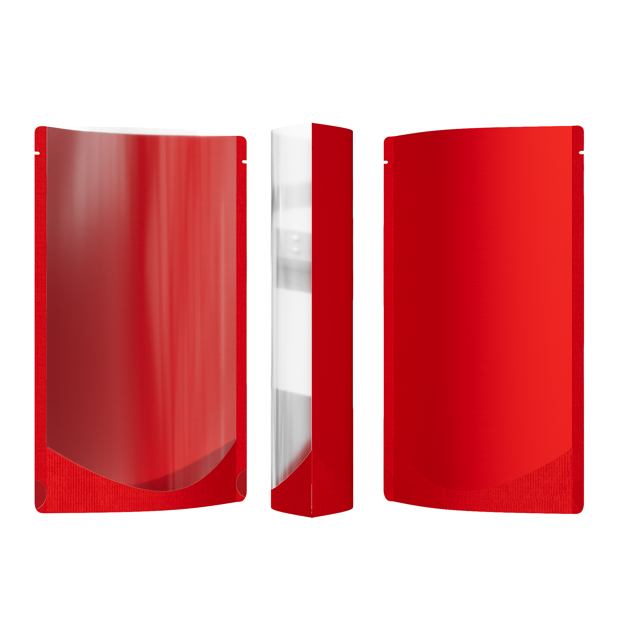 Matte Half Color Plastic Rounded Corners Open Top Stand Up SlickSeal™ Bags