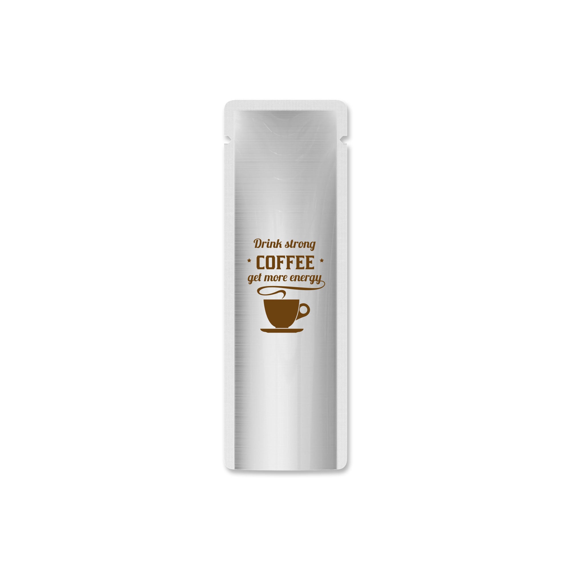 Customizable Iron Silver Aluminum SlickSeal™ Stick Pouches Bags with Rounded Corners (Basic Printing)