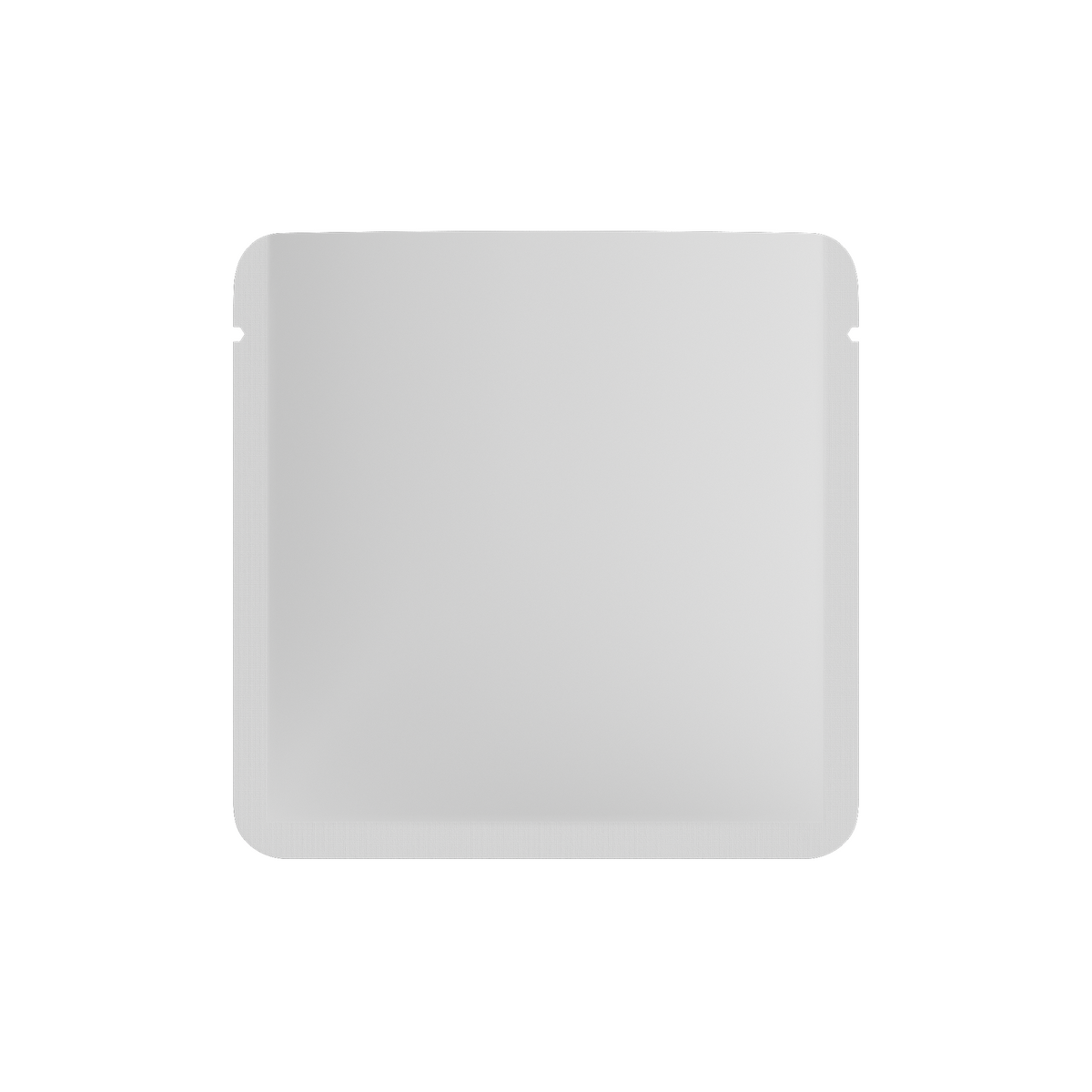 Matte Coconut White Square Aluminum Foil Packaging Bag with Rounded Corners