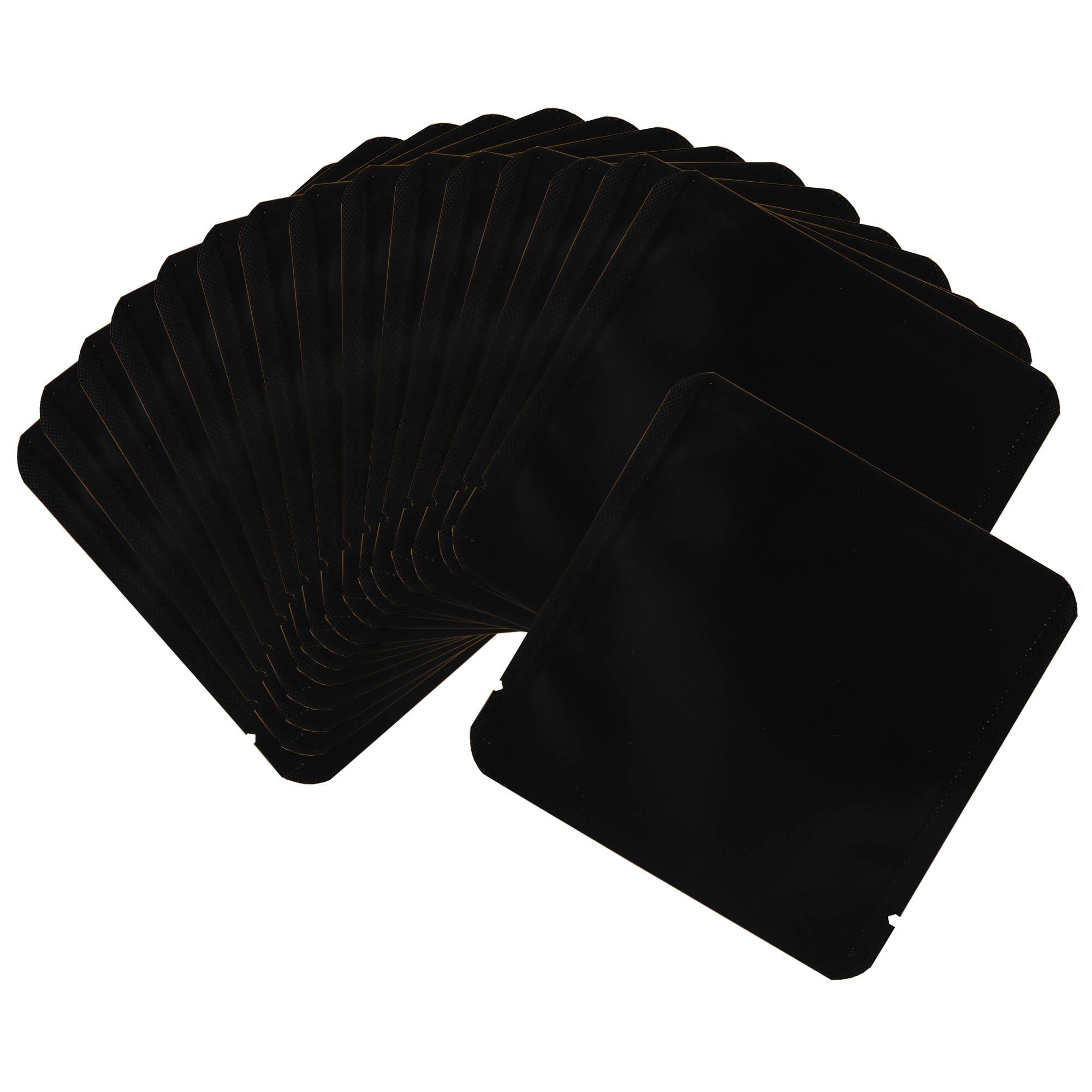 Matte Flat Black Square Aluminum Foil Packaging Bag with Rounded Corners