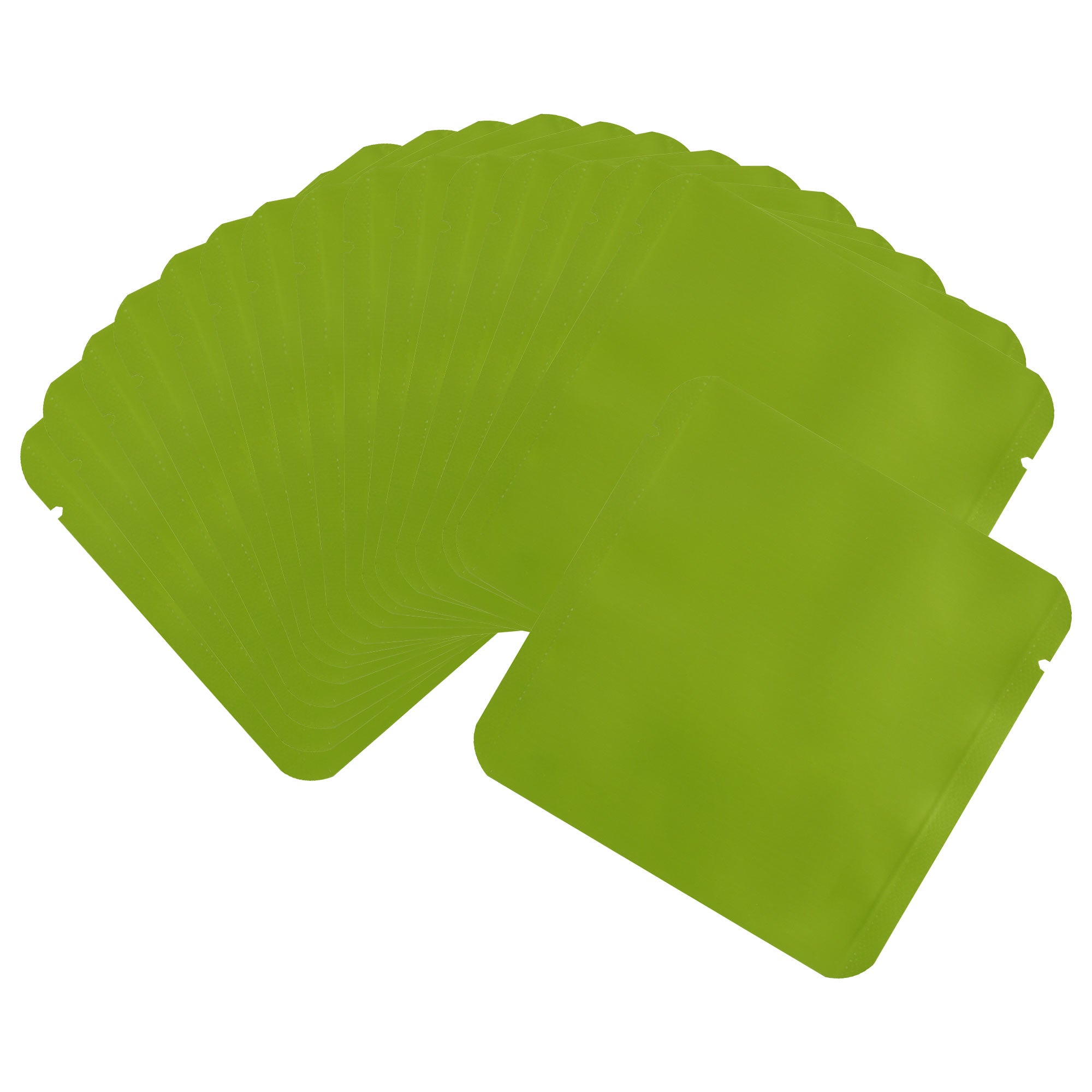 Matte Rustic Coniferous Green Square Aluminum Foil Packaging Bag with Rounded Corners