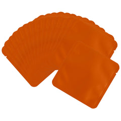 Matte Sunset Orange Square Aluminum Foil Packaging Bag with Rounded Corners