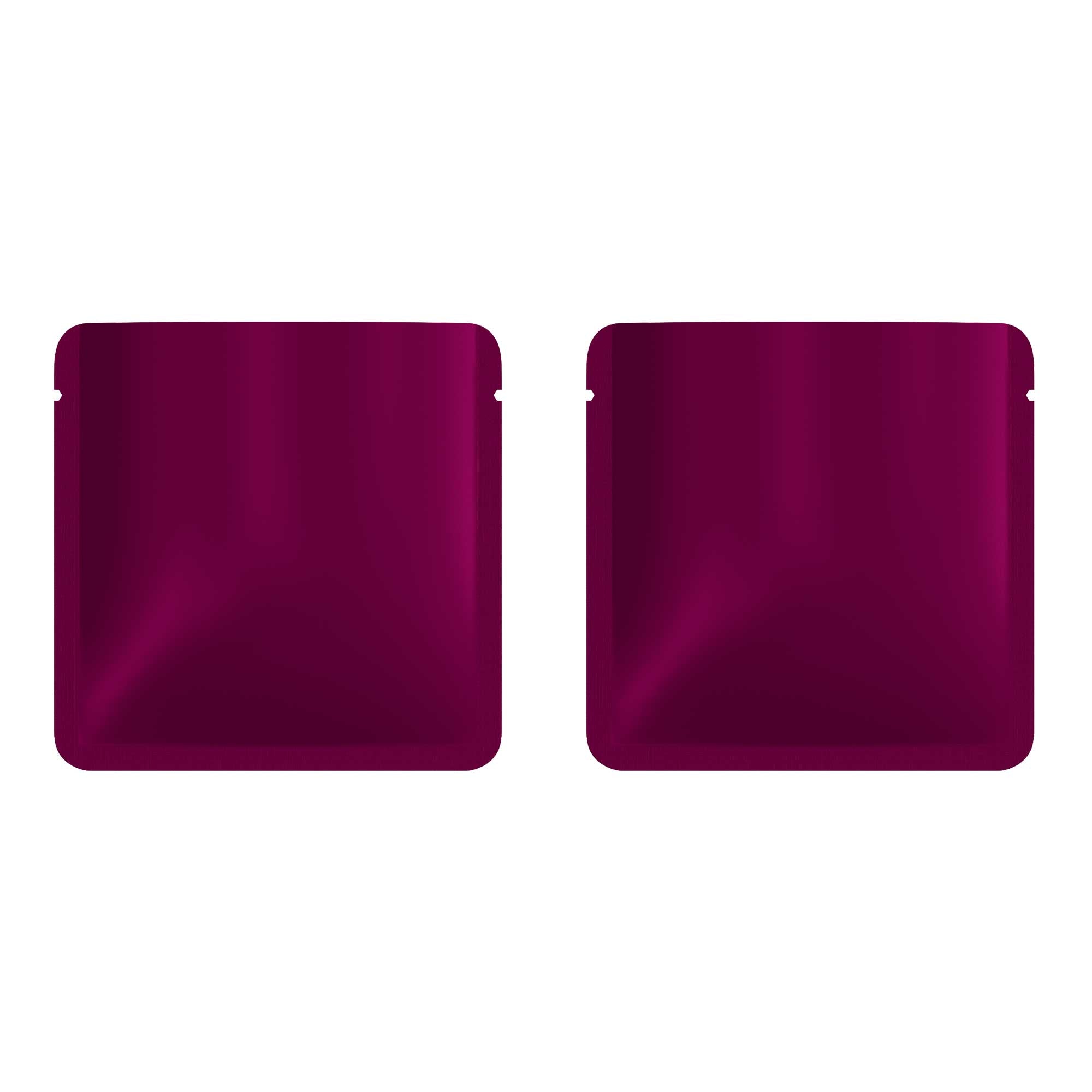Customizable Matte Square Aluminum Open Top Bag with Rounded Corners (Basic Printing)