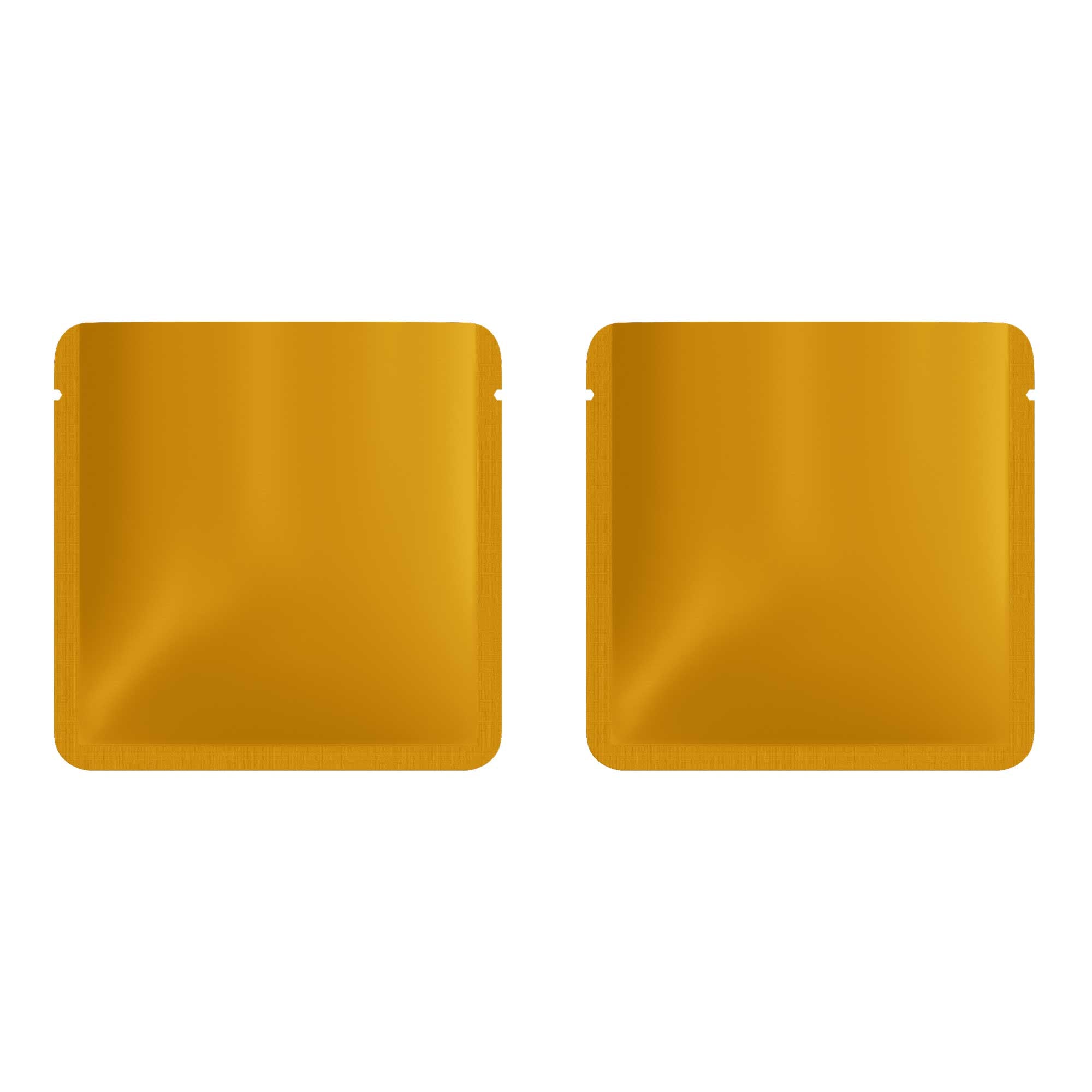 Customizable Matte Square Aluminum Open Top Bag with Rounded Corners (Basic Printing)