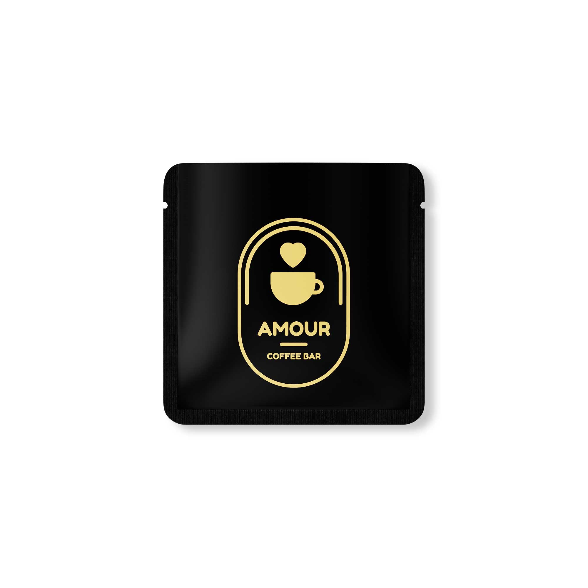 Customizable Matte Square Aluminum Open Top Bag with Rounded Corners (Basic Printing)