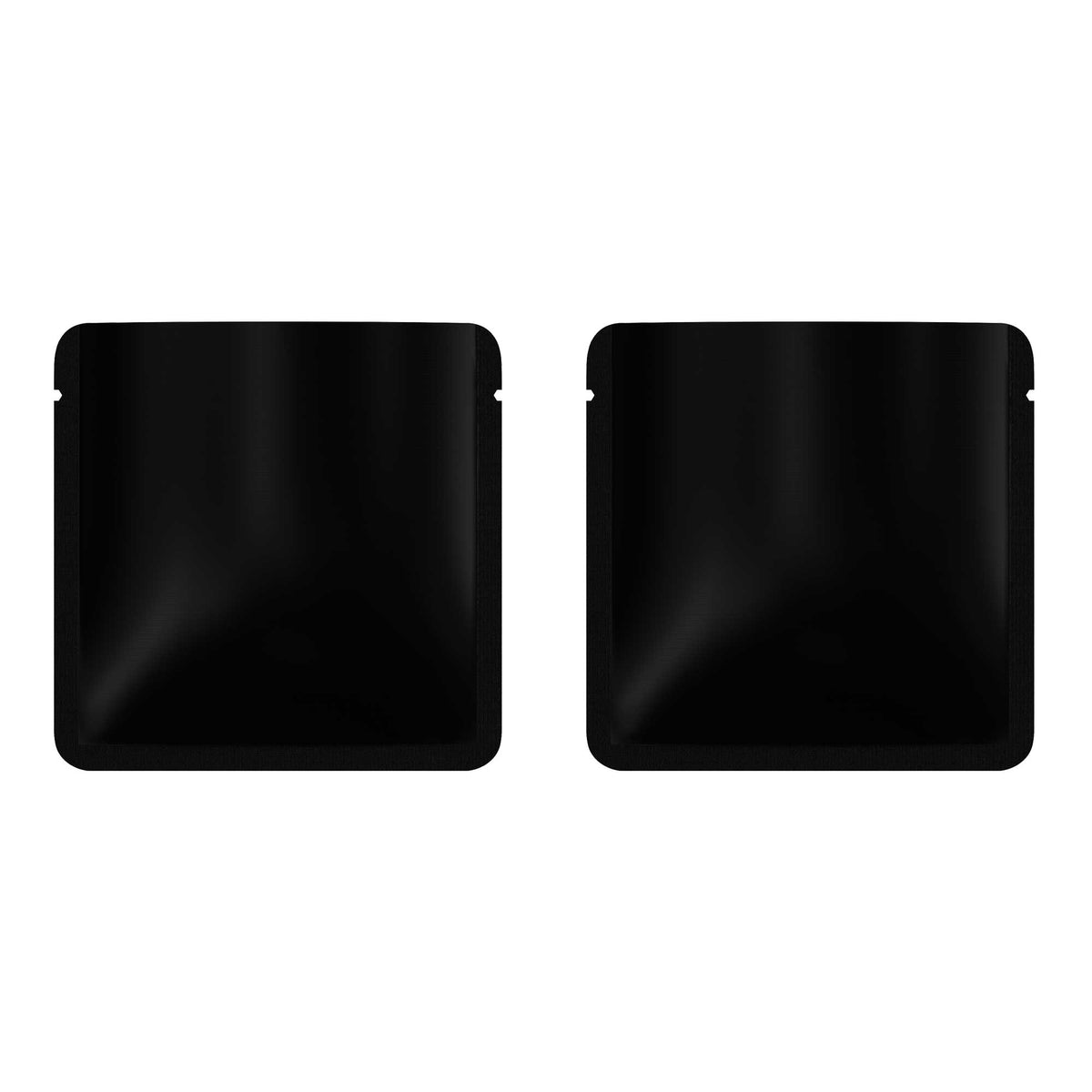 Customizable Matte Square Aluminum Open Top Bag with Rounded Corners (Basic Printing)