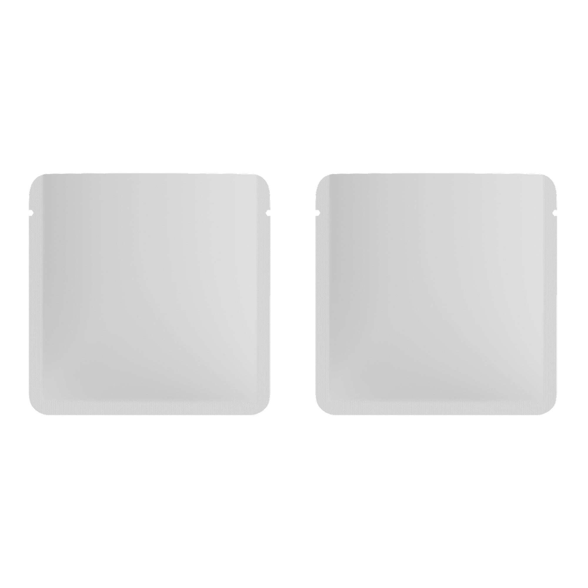 Customizable Matte Square Aluminum Open Top Bag with Rounded Corners (Basic Printing)