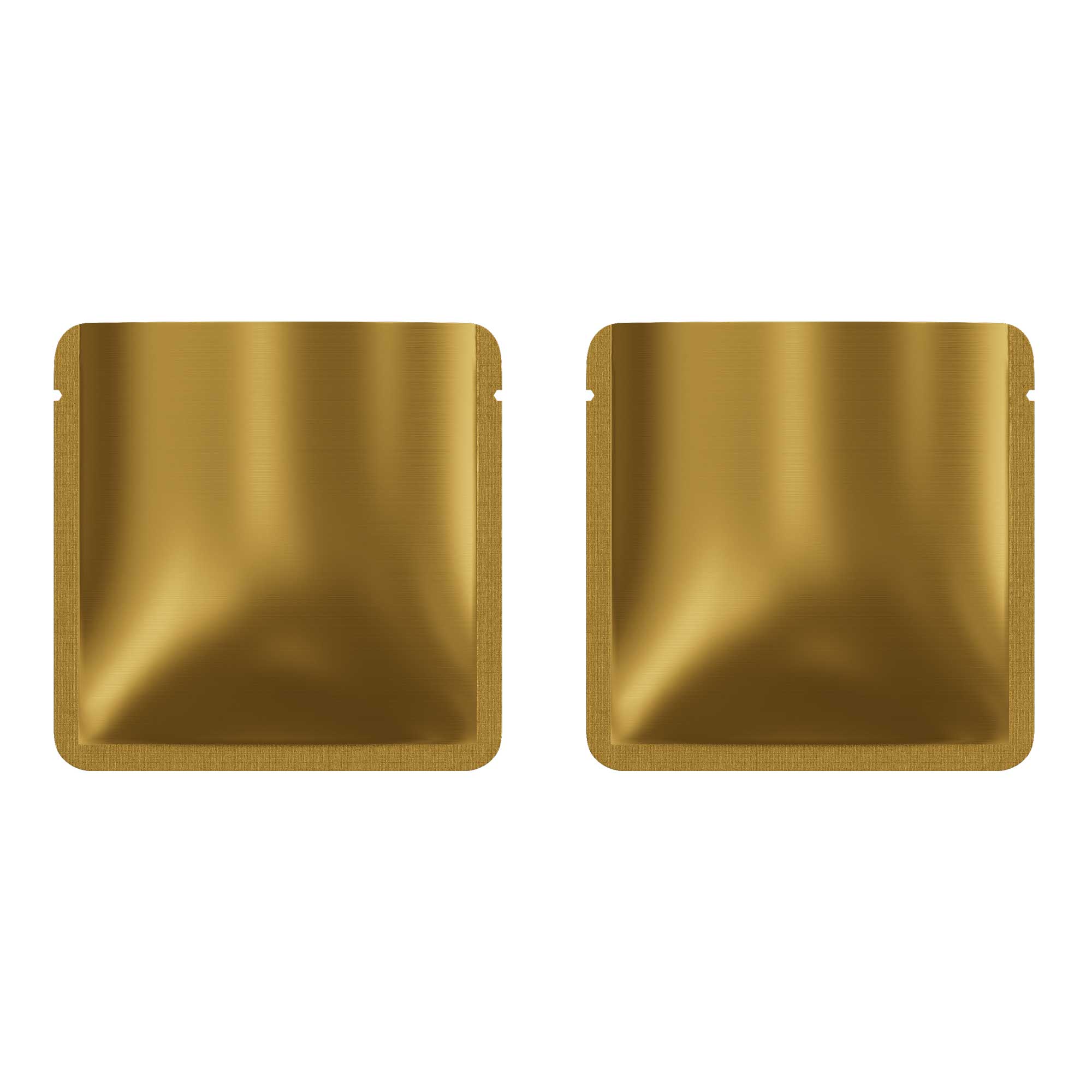 Customizable Matte Square Aluminum Open Top Bag with Rounded Corners (Basic Printing)