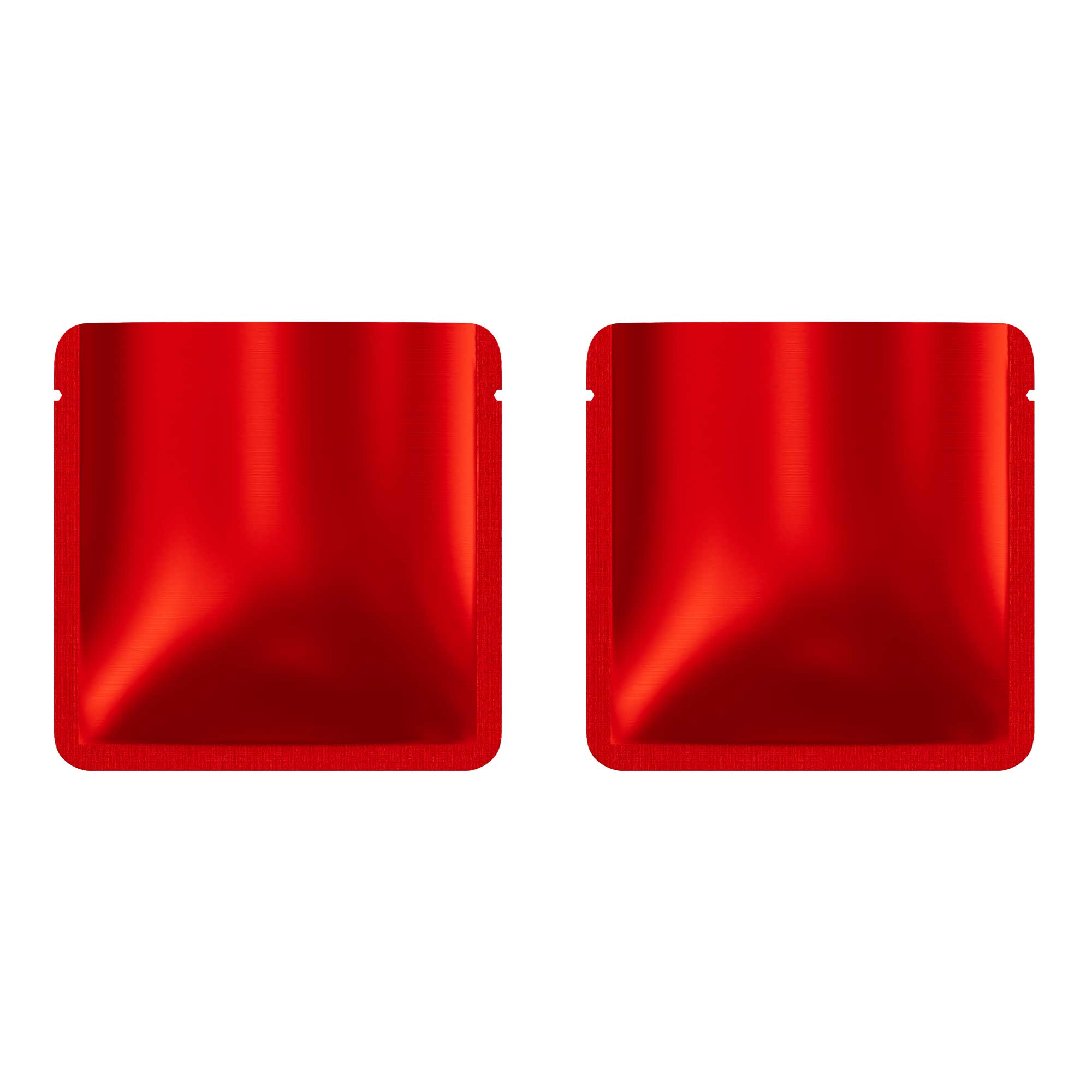 Customizable Matte Square Aluminum Open Top Bag with Rounded Corners (Basic Printing)