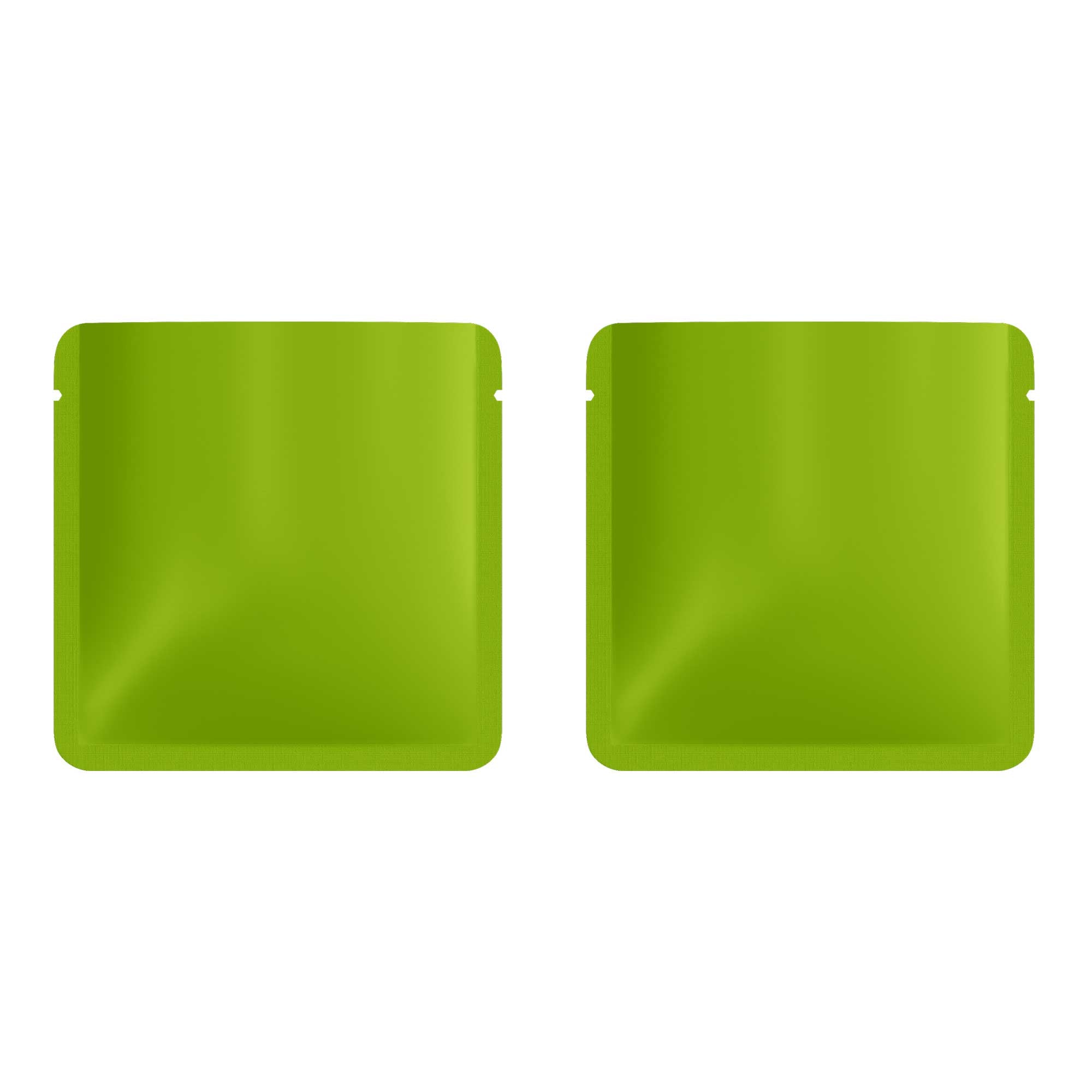 Customizable Matte Square Aluminum Open Top Bag with Rounded Corners (Basic Printing)