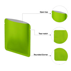 Customizable Matte Square Aluminum Open Top Bag with Rounded Corners (Full Customization)