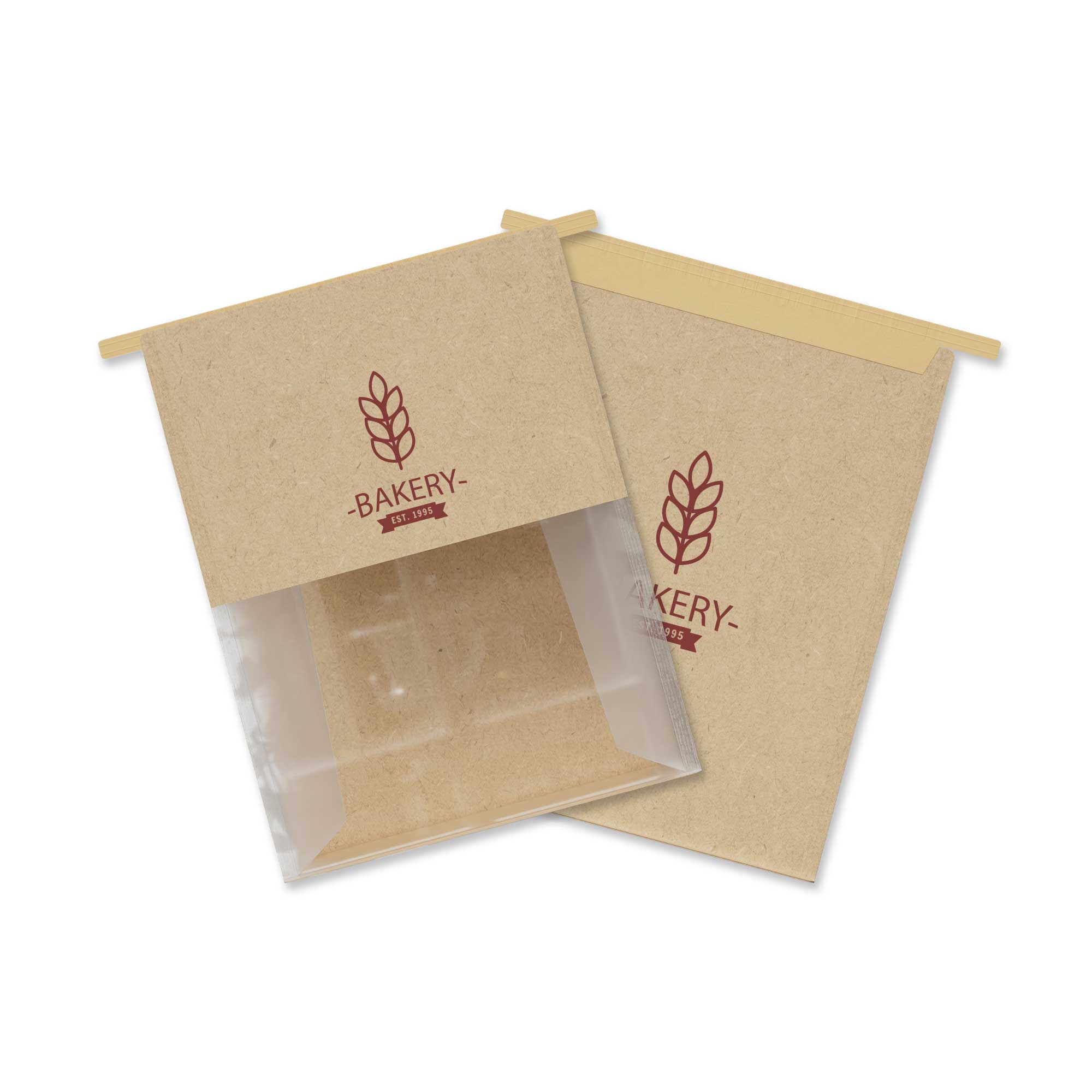 Customizable Cotton Paper Open Top Bakery Bags with Tin Tie (Basic Printing)