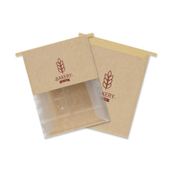 Customizable Cotton Paper Open Top Bakery Bags with Tin Tie (Basic Printing)