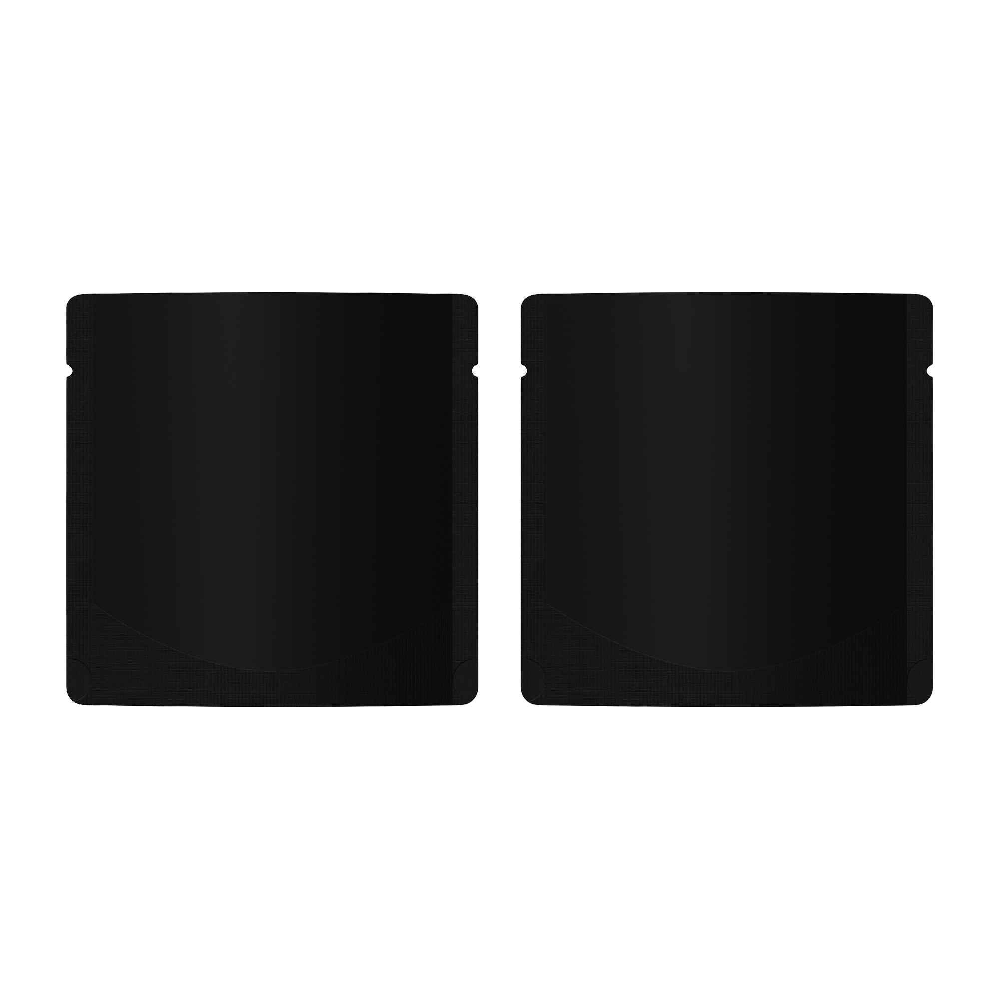Matte Waxed Black Square Aluminum with Rounded Corner Stand Up SlickSeal™ Bags