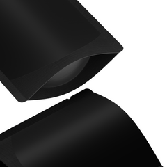 Matte Waxed Black Square Aluminum with Rounded Corner Stand Up SlickSeal™ Bags