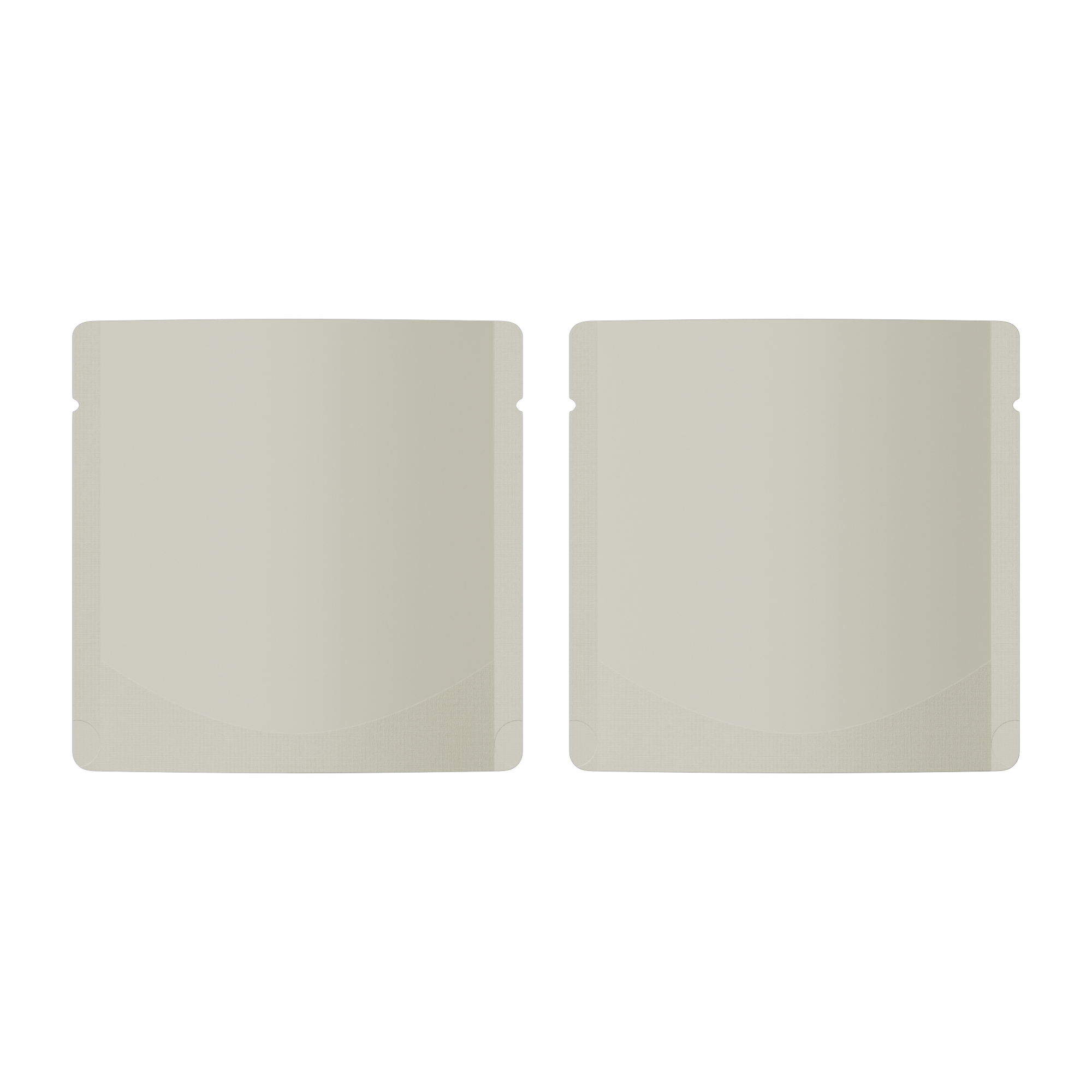 Matte Snowy White Square Aluminum with Rounded Corner Stand Up SlickSeal™ Bags