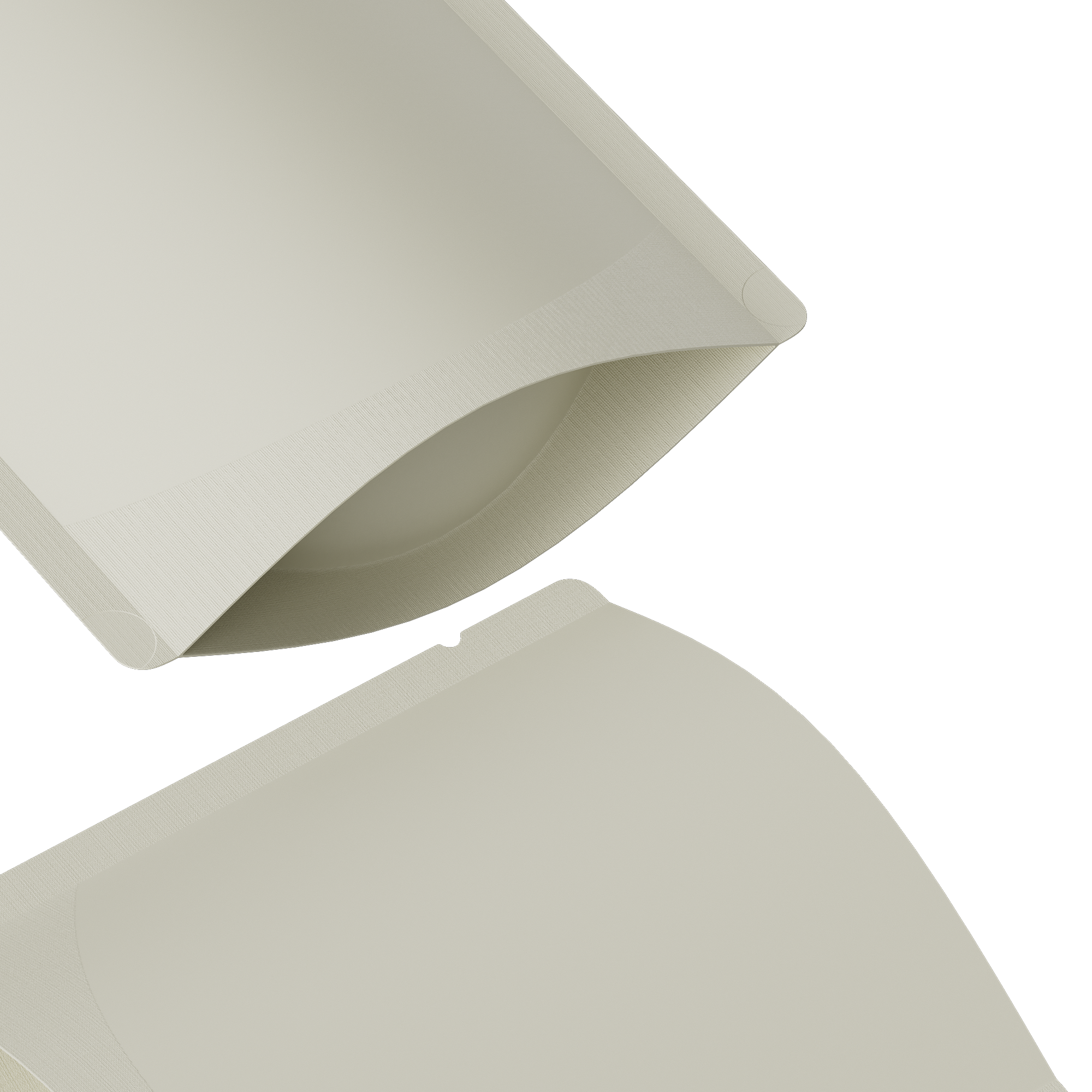Matte Snowy White Square Aluminum with Rounded Corner Stand Up SlickSeal™ Bags