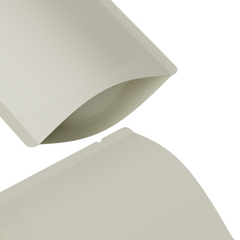 Matte Snowy White Square Aluminum with Rounded Corner Stand Up SlickSeal™ Bags